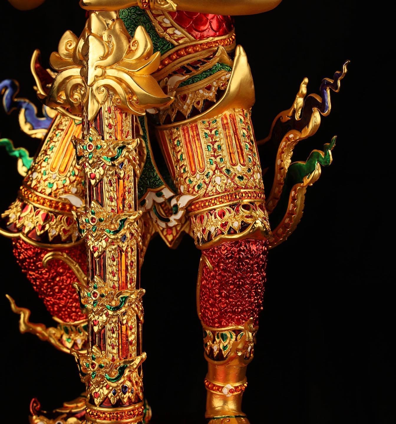 ท้าวเวสสุวรรณโณ #อาจารย์สุชาติ แซ่จิว รายการAP เนื้อบรอนซ์นอก เคลือบทองคำแท้ลงยา ขนาดสูง 23 นิ้ว