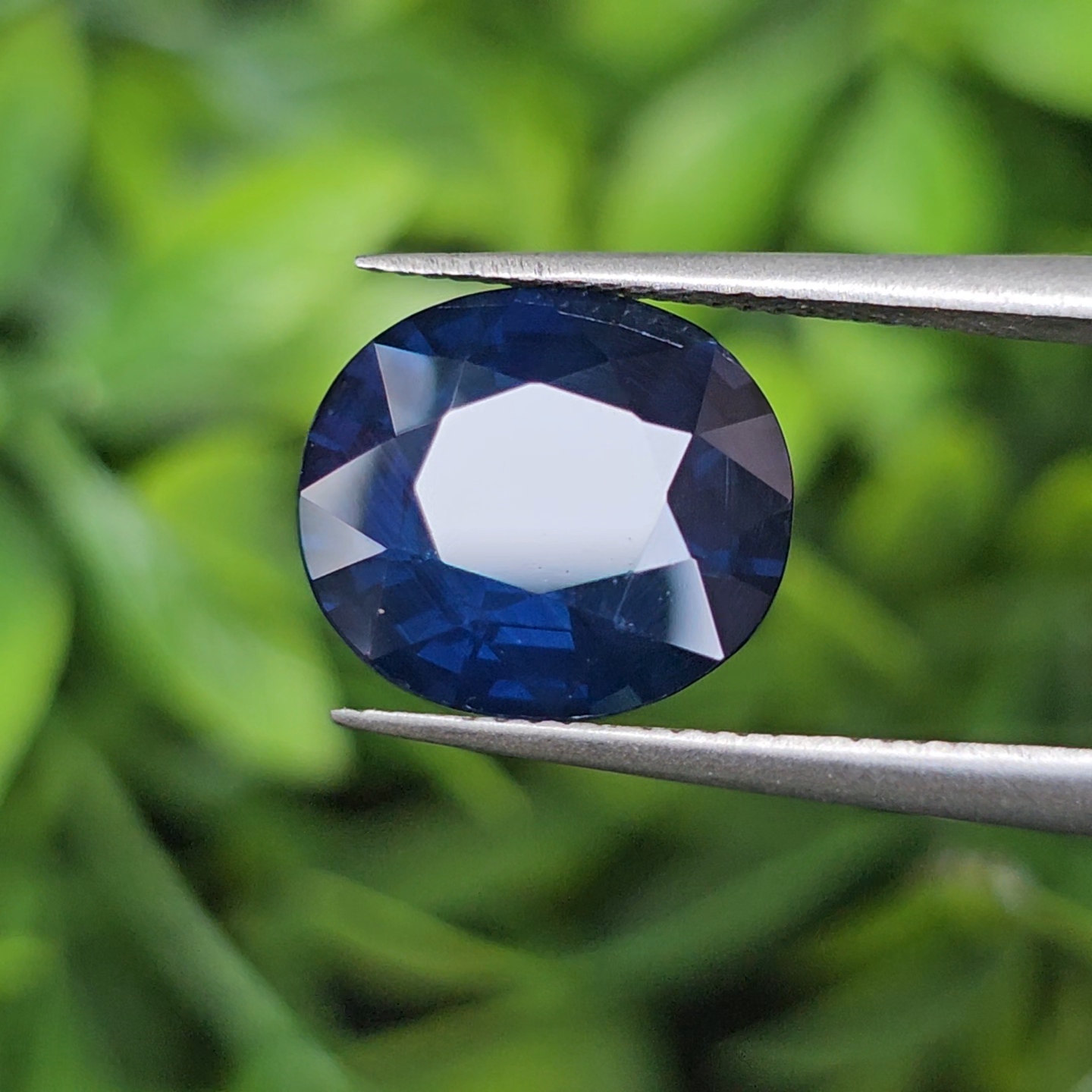 พลอย ไพลิน Blue sapphire 4.54 กะรัต (Cts.) พลอยแท้ อัญมณีมงคลประจําวันเกิด เครื่องประดับพลอย