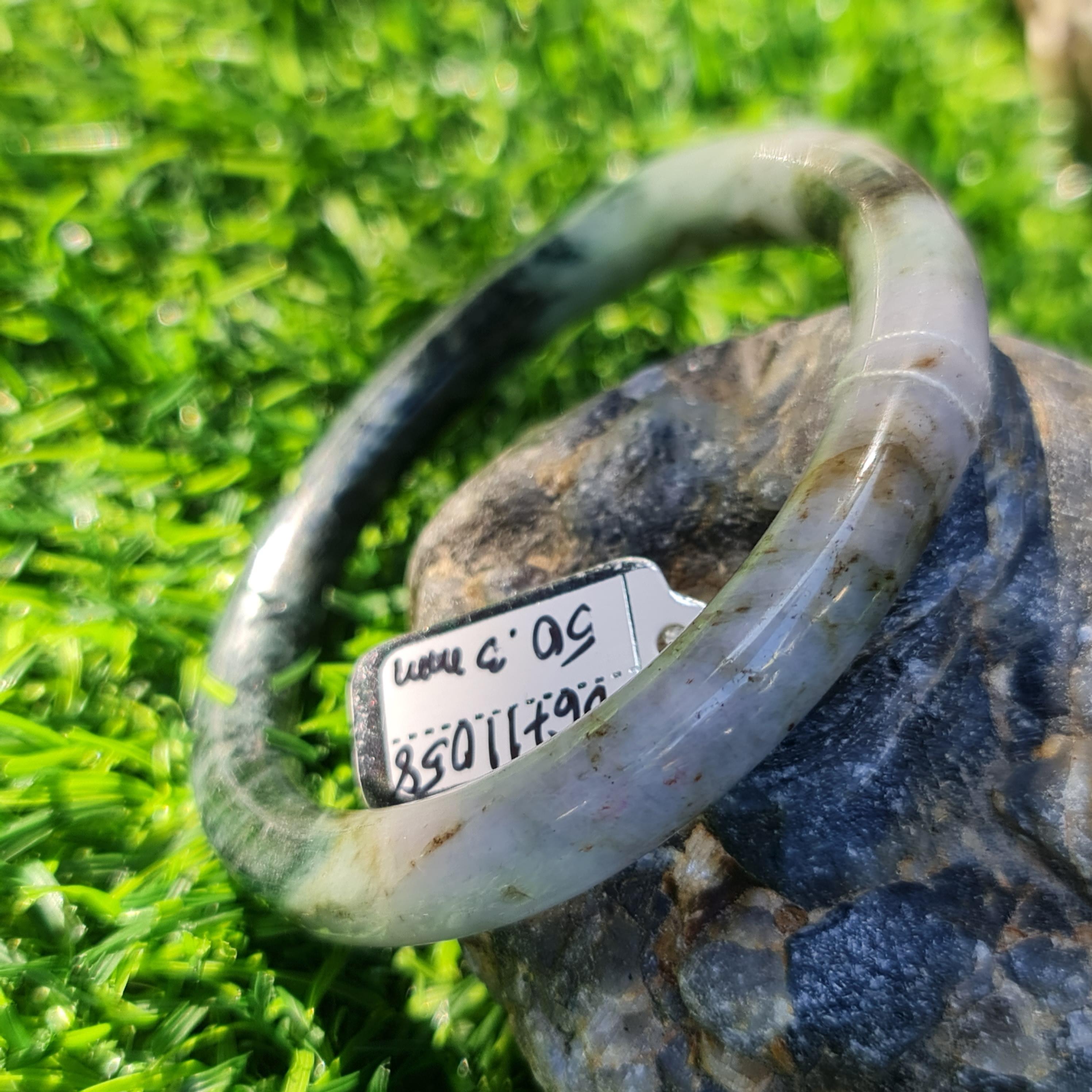 JB6711058 หยก พม่า แท้ Jade กำไลหยก (Jadeite bracelet) พม่า (Myanmar) 50.3 มม.