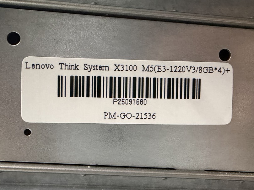 Lenovo Think System X3100 M5(E3-1220V3/Ram 32 GB/harddisk 1 TB x2 )+M1115
