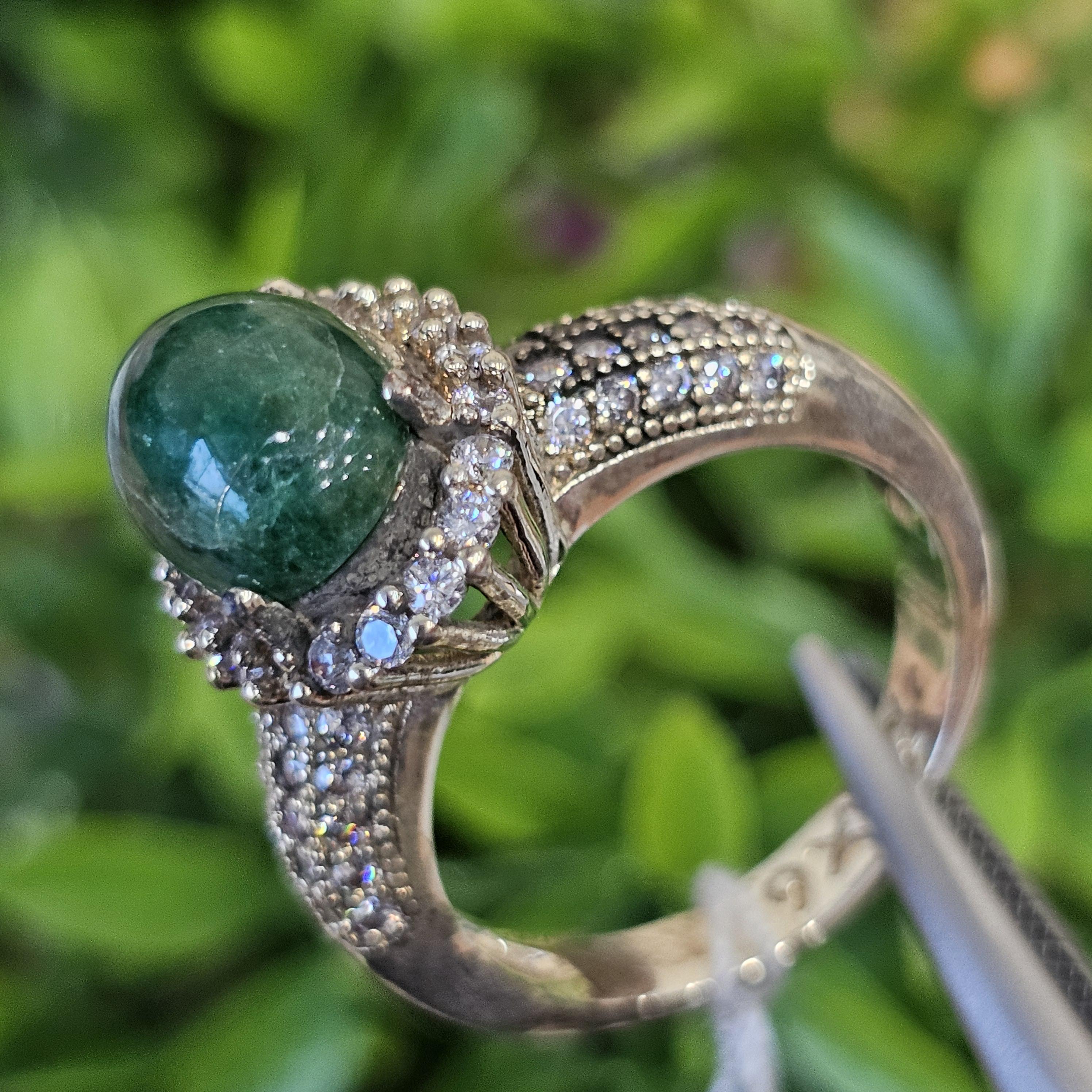 หยก พม่า แท้ Jade แหวนหยก (jadeite Ring) Size 60 ดิบ ไม่ผ่านการปรับปรุง (Type A) พม่า (Myanmar)