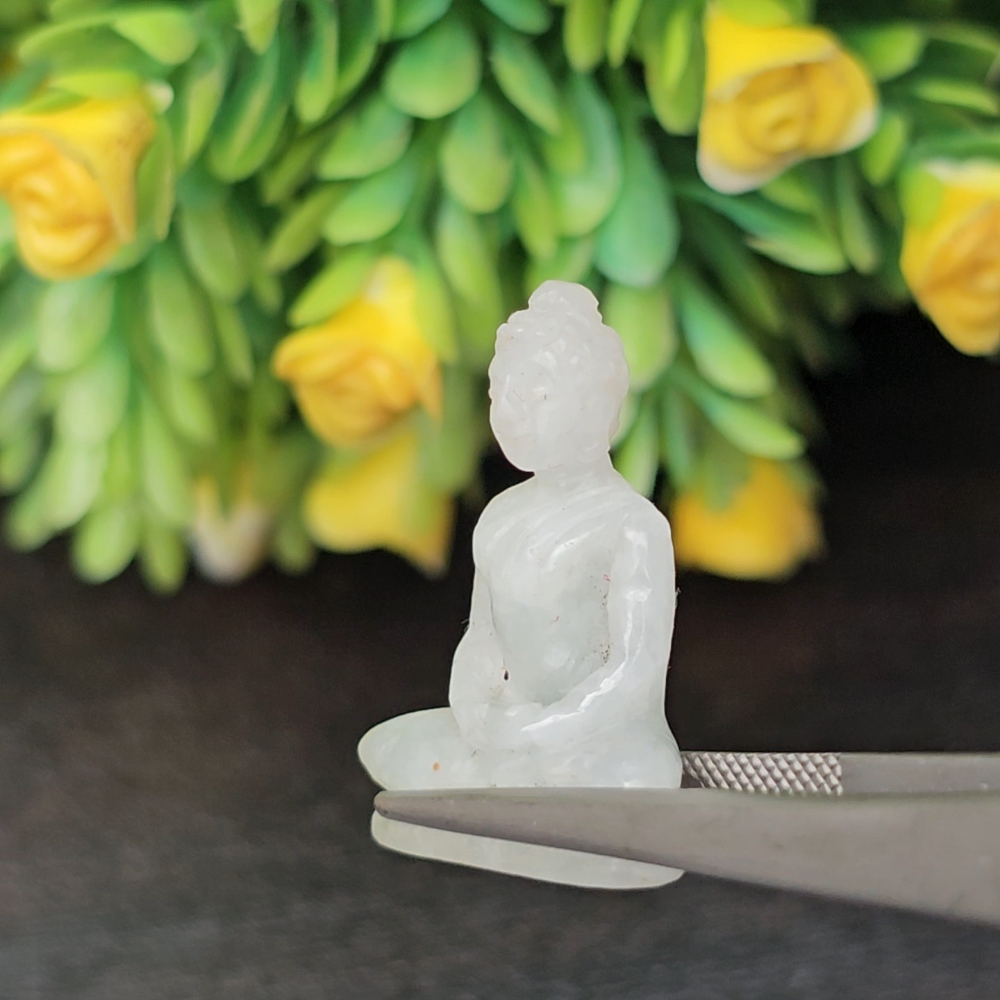 หยก แกะสลัก รูป พระ (Burmese jadeite) 19.30 กะรัต (cts.) หยก พม่า แท้