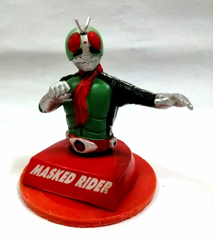 ของสะสม ท็อปเปอร์ฝาแก้วน้ำโรงหนัง ไอ้มดแดงหมายเลข1 ไรเดอร์1 V1, Masked Rider1 ขนาดตามภาพ **มีตำหนิตามภาพ, ซ่อมสีและเขา