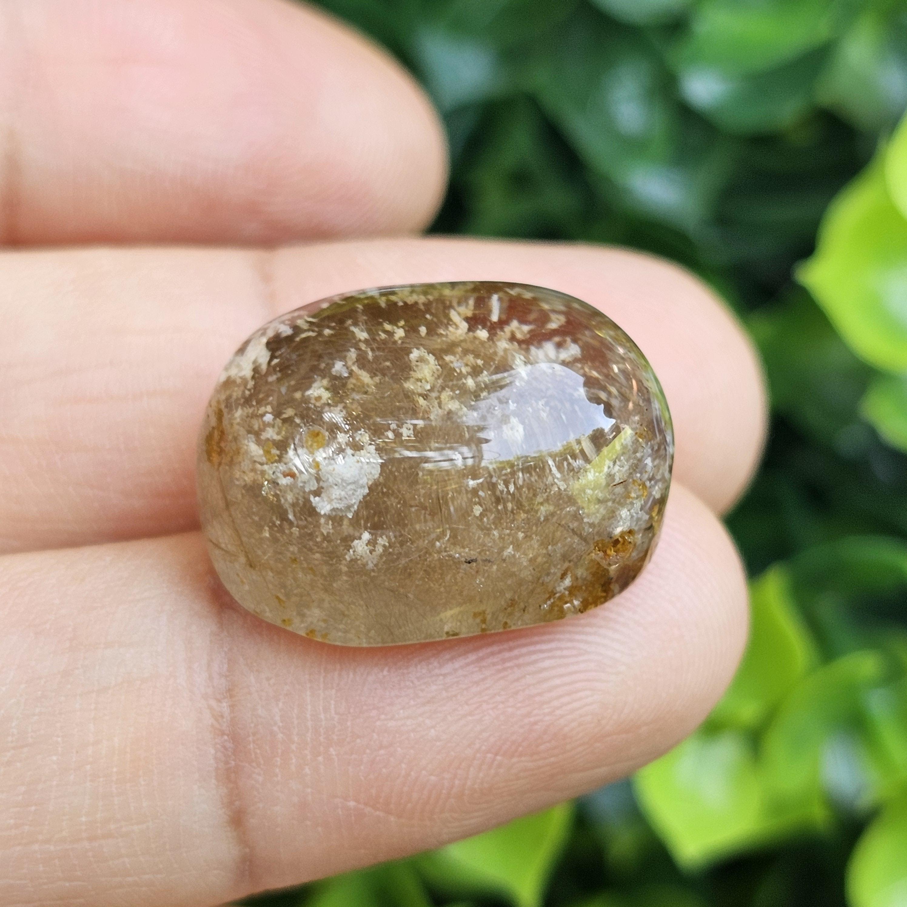 ไหมทอง ควอตซ์ Golden Rutilated Quartz 31.37 กะรัต Cts.พลอยแท้ อัญมณีมงคลประจําวันเกิด เครื่องประดับพลอย
