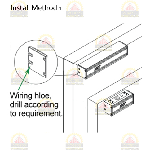 Surface Mount Bracket สำหรับประตูกระจกบานเปลือยบน + ล่าง ยี่ห้อ SOCA รุ่น BR-100S