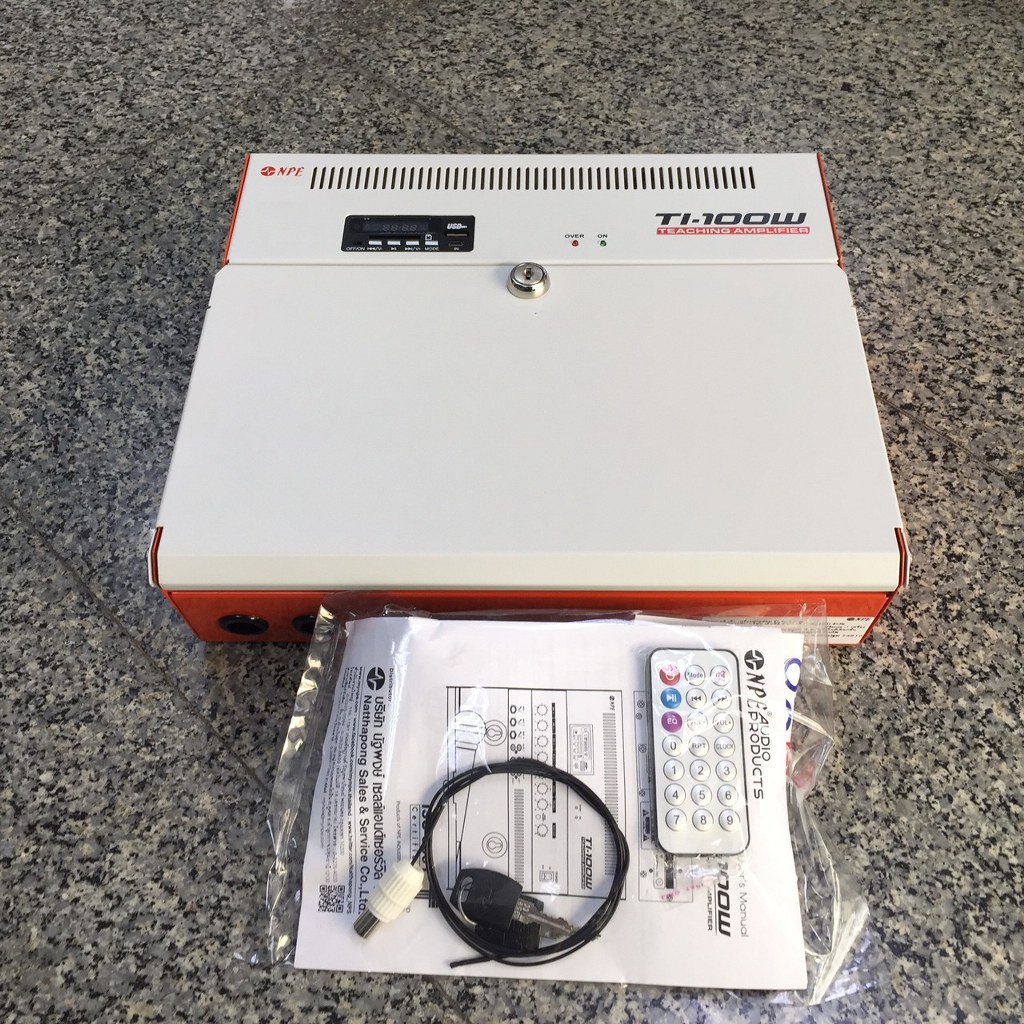 NPE TI-100W TEACHING AMP เครื่องขยายเสียงติดห้องเรียน 100 วัตต์ 8 โอห์ม