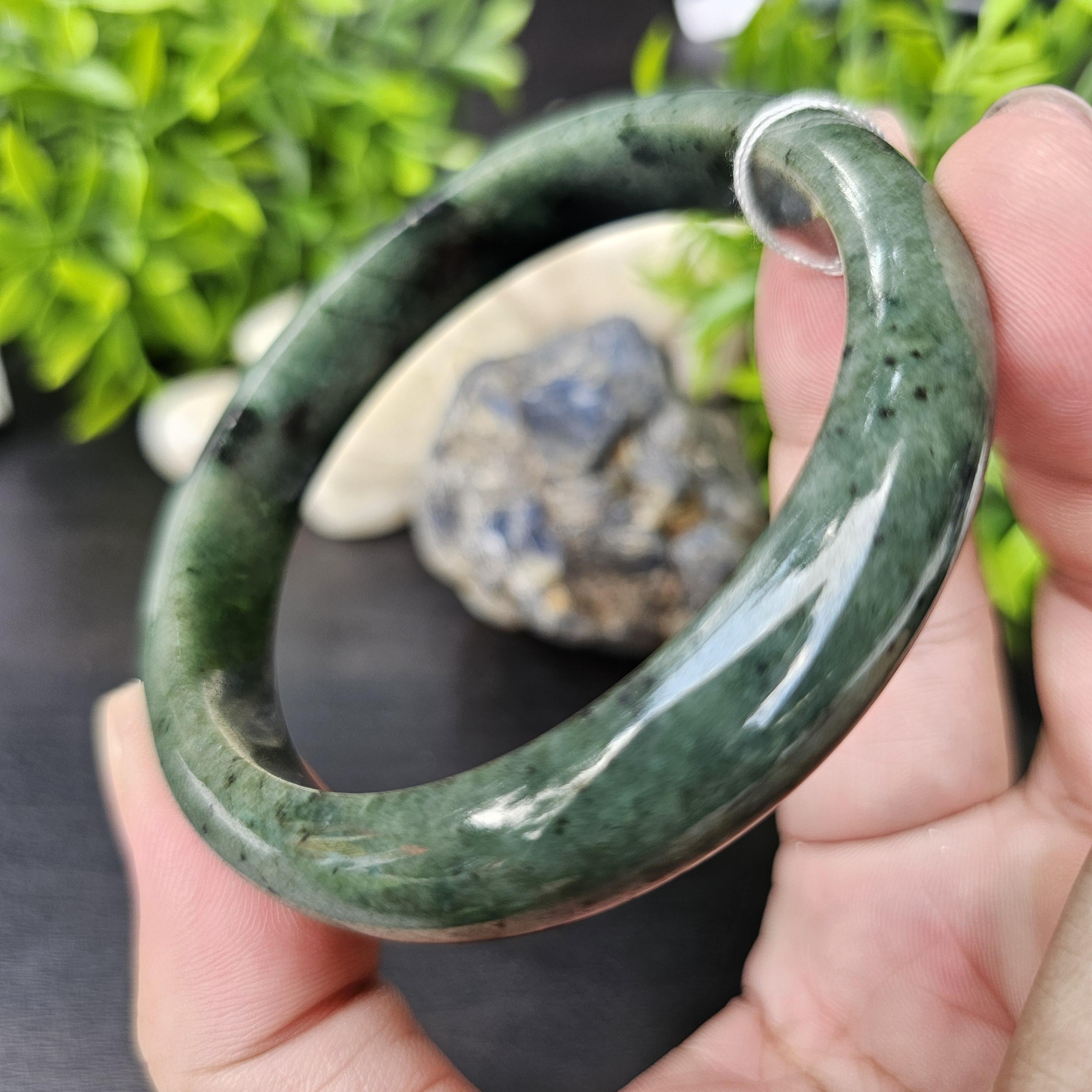 JB6804043 หยก พม่า แท้ Jade กำไลหยก 62.2 มม. (Jadeite bracelet) พม่า (Myanmar)