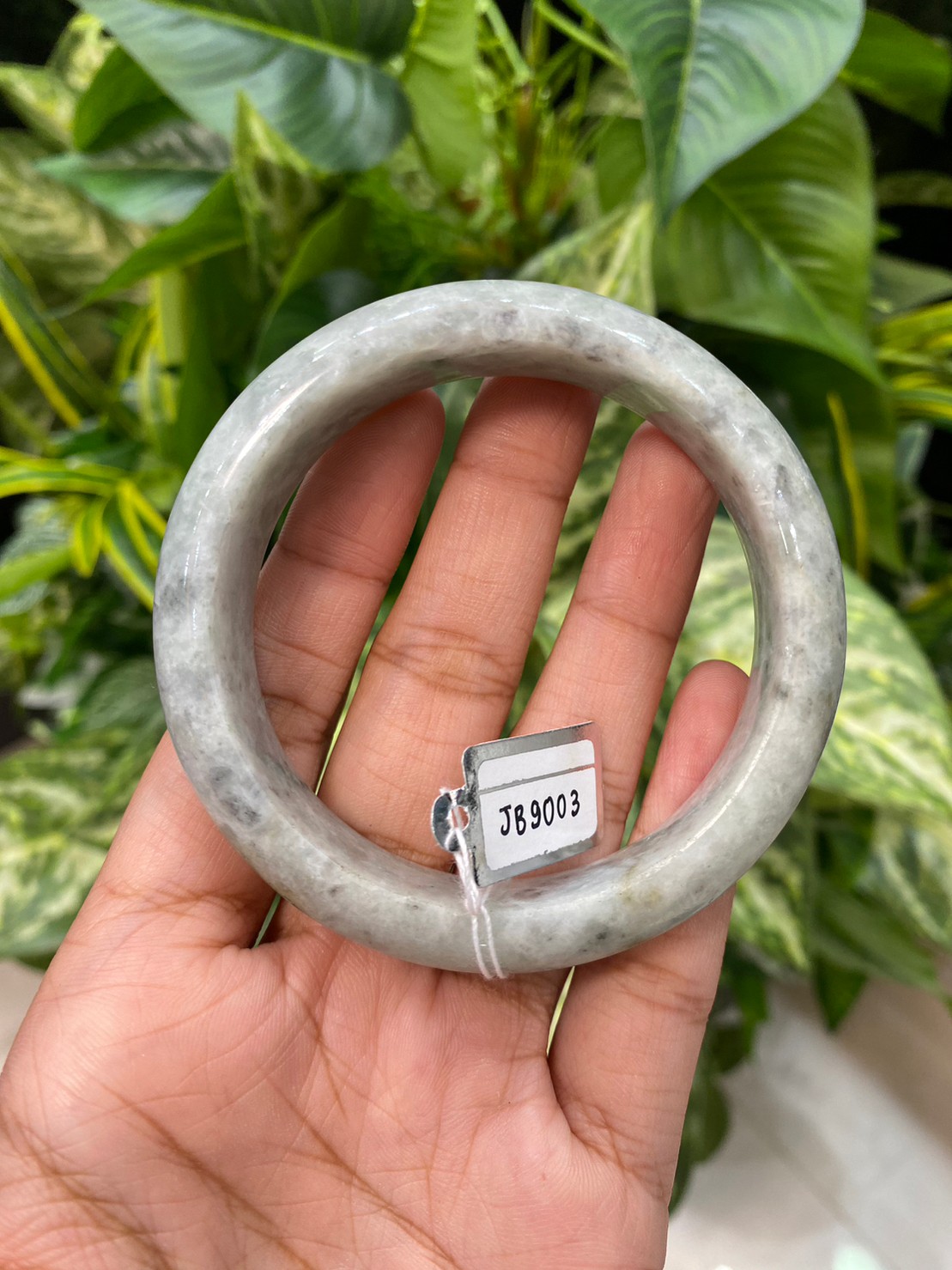 JB9003 หยก พม่า แท้ Jade กำไลหยก 54.5 มม. (Jadeite bracelet) พม่า (Myanmar)