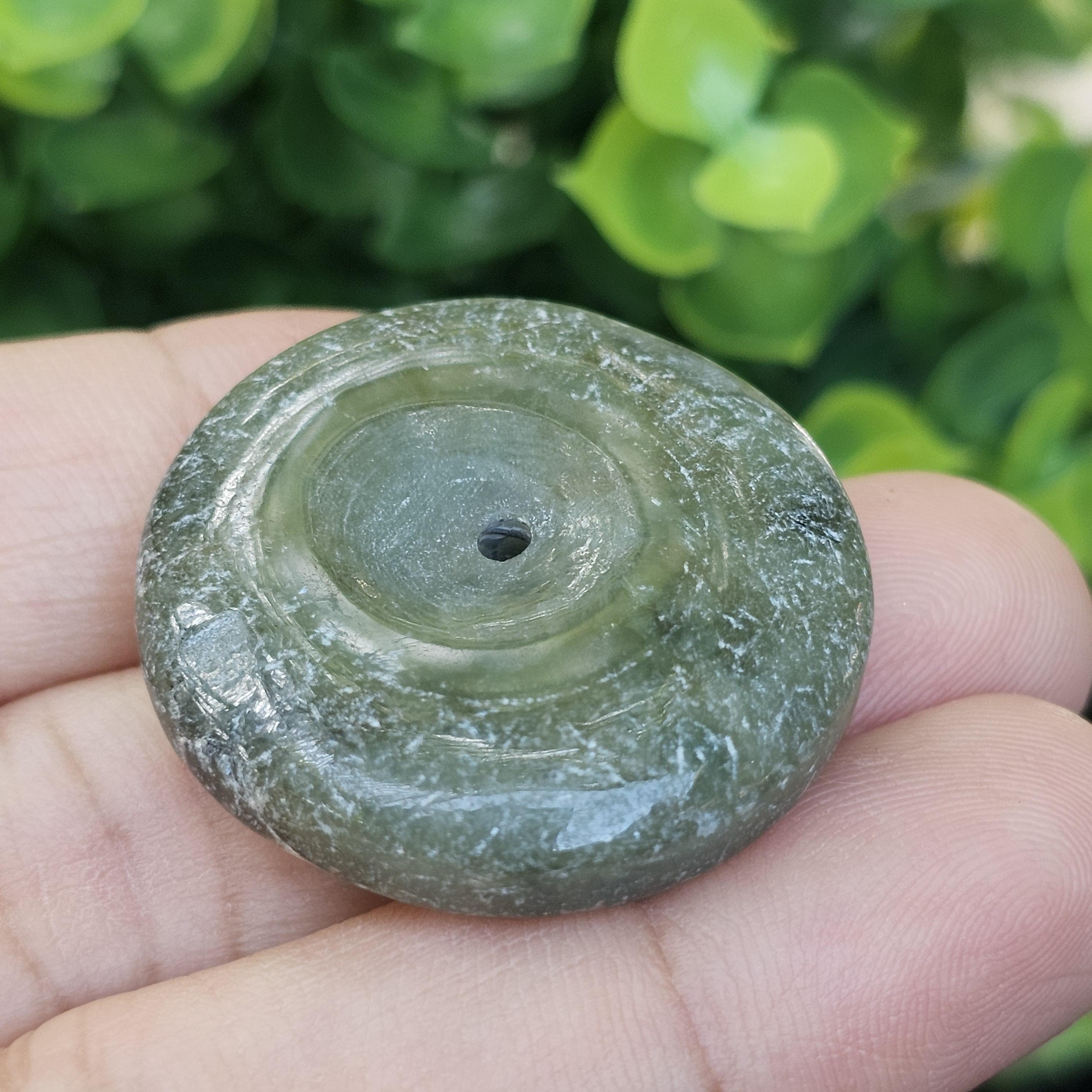 หยก พม่า แท้ Jade จี้โดนัทหยก (Bi-dise jadeite) พม่า (Myanmar) 75.03 กะรัต (Cts.)