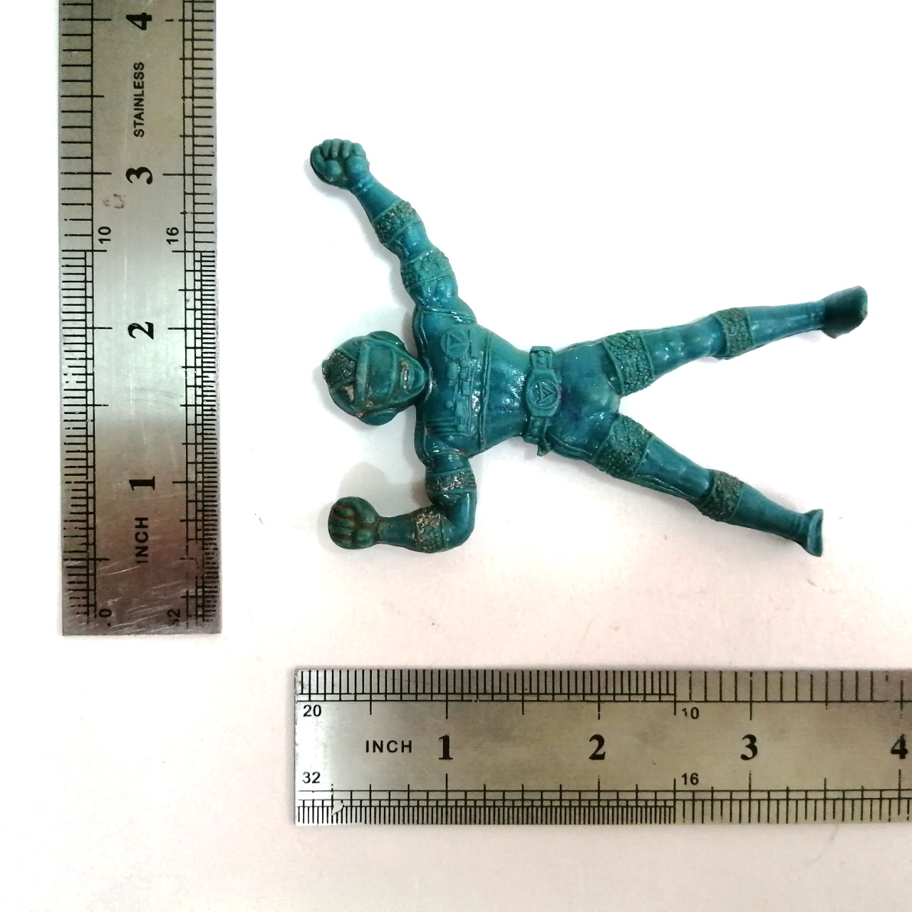 ตุ๊กตุ่น แอ๊นท์3นิ้ว **ปลายเท้าหัก, ไบโอแมน บลูทรี ตามรูป ตัวแข็ง สีน้ำเขียวอมน้ำเงิน