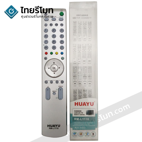 รีโมททีวี Sony ใช้ได้กับรุ่นที่รูปทรงเหมือนกัน รหัสL1118