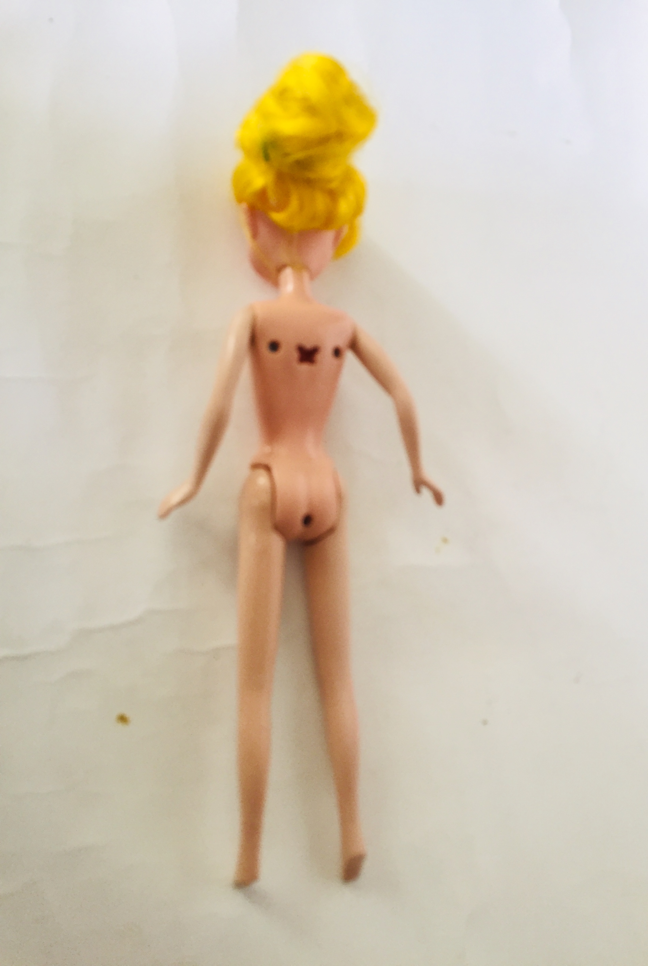 มีหลายภาพ ไม่รวมฐาน ,ตุ๊กตาทำเลียนแบบทิงเกอเบล ผมปักไม่เต็มหัว ไม่มีปีก ของมีตามภาพ