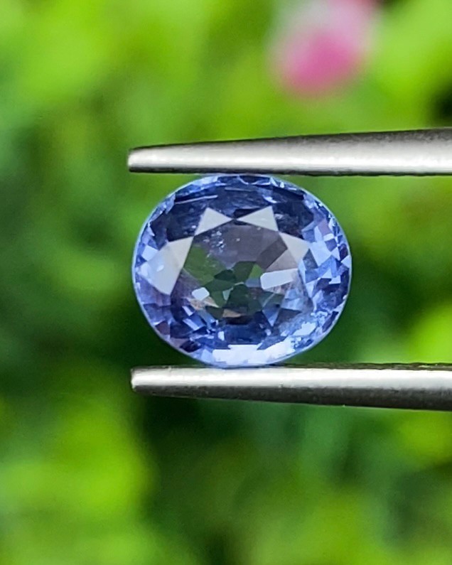 พลอย ไพลิน blue sapphire 1.49 กะรัต (Cts.) พลอยแท้ อัญมณีมงคลประจําวันเกิด เครื่องประดับพลอย