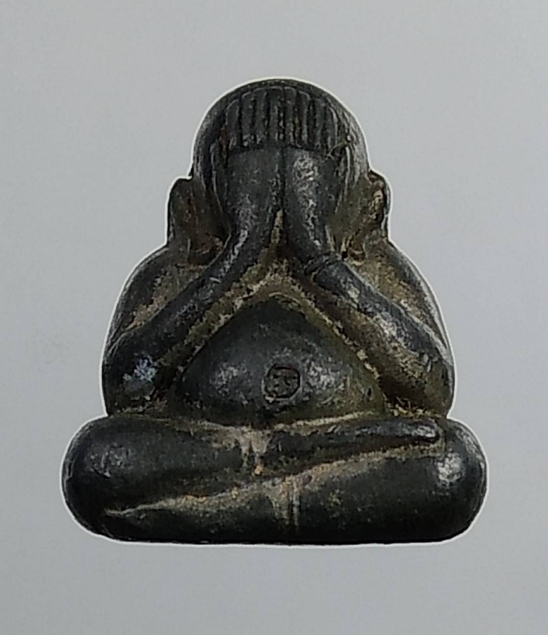 L079 พระปิดตามหาลาภฝนแสนห่า หลวงพ่อลัด วัดหนองกะบอก จ.ระยอง ปี2530 (เนื้อตะกั่วอุดผง)