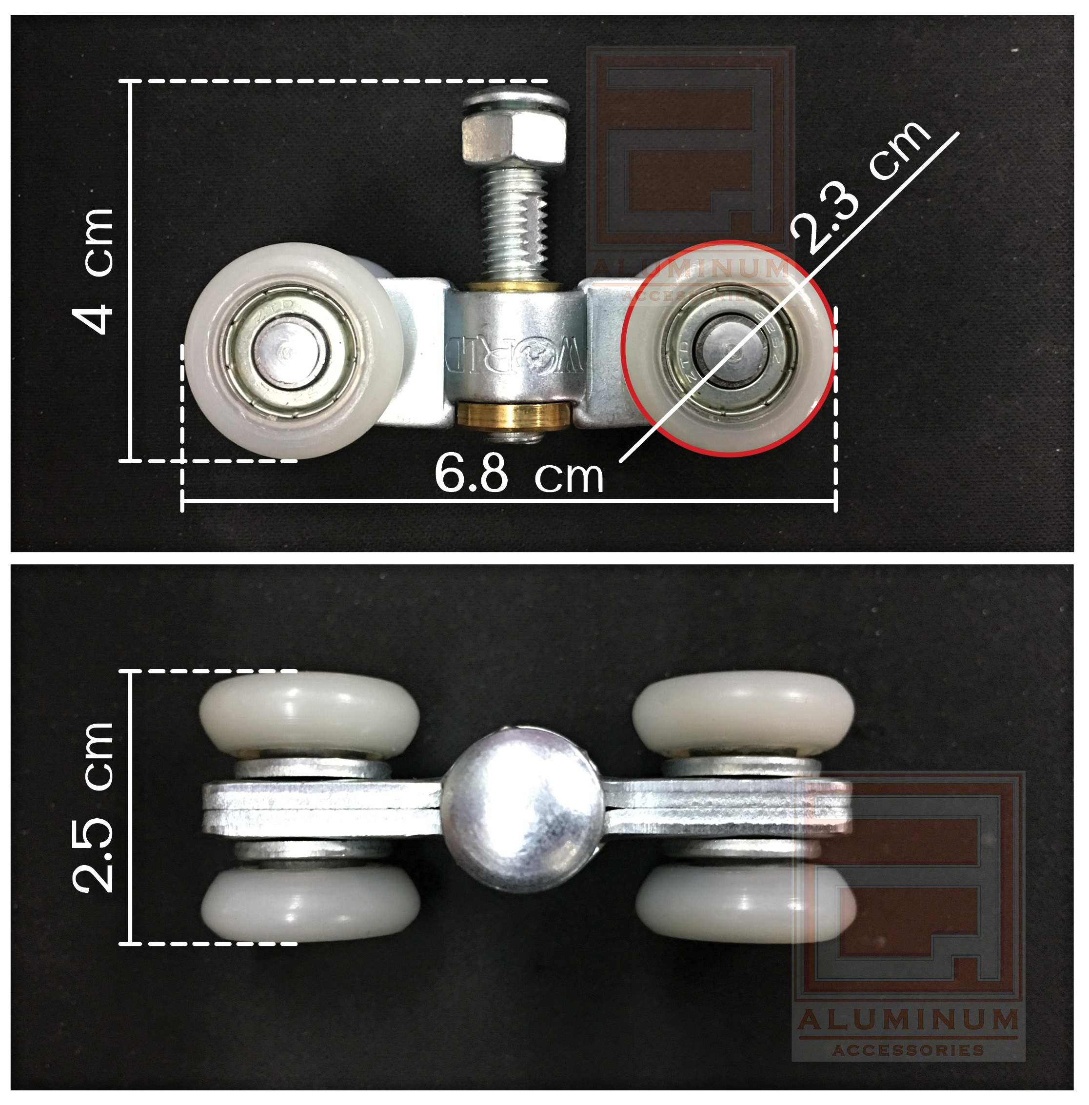 ล้อบานเลื่อนแขวนเล็ก World