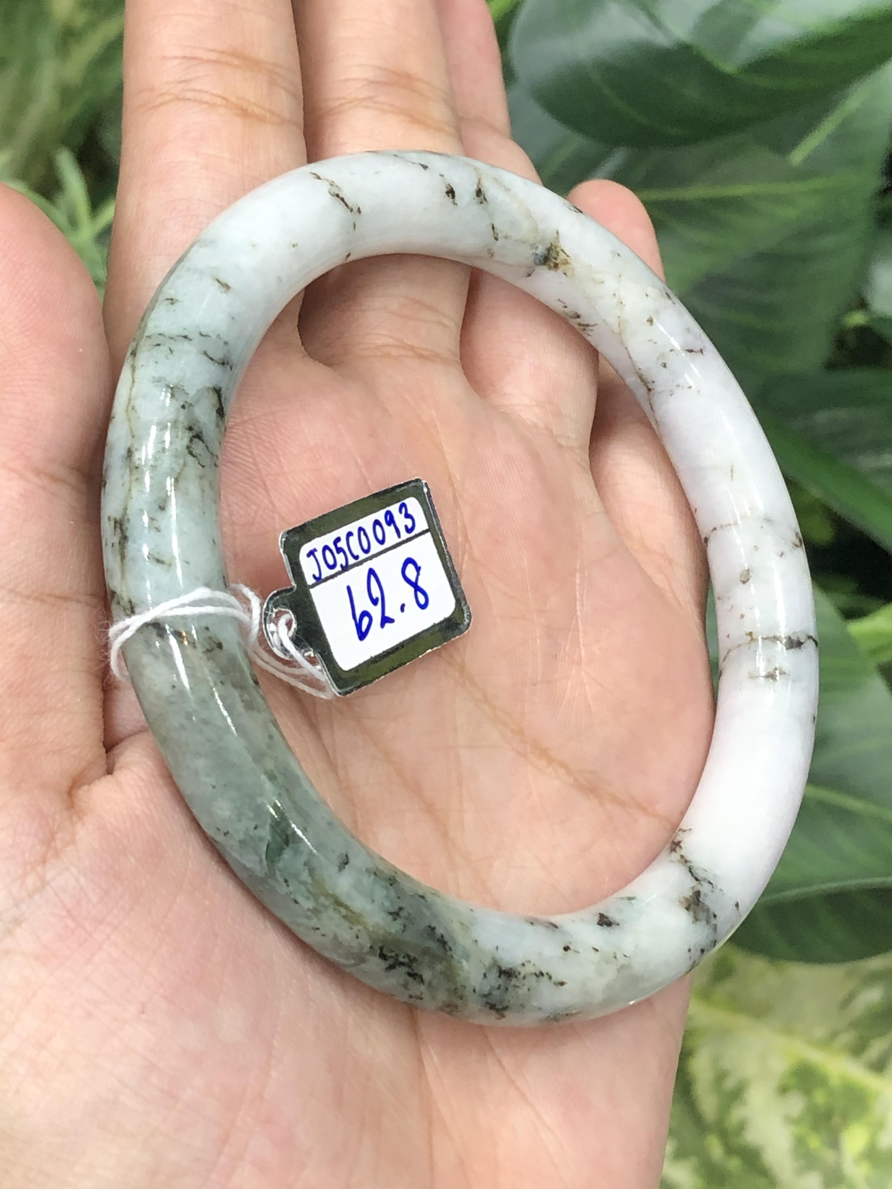 ๋J05C0093 หยก พม่า แท้ Jade กำไลหยก 62.8 มม (Jade bracelet) พม่า (Myanmar)