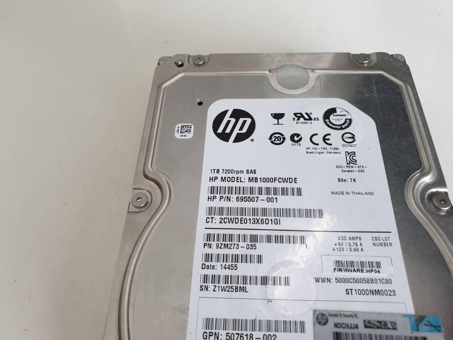 HP SAS 1 TB 695507 3.5 นิ้ว