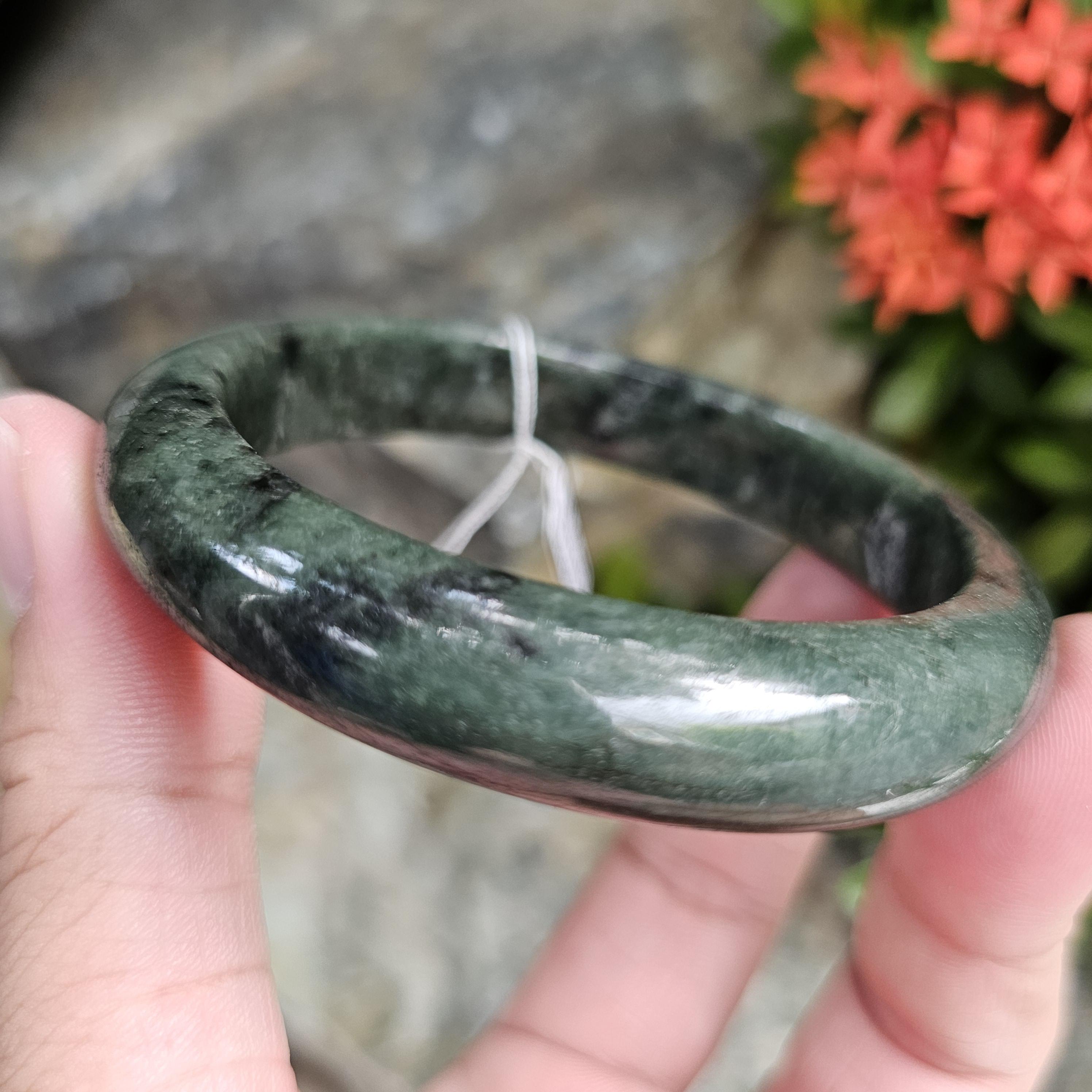 JB6804050 หยก พม่า แท้ Jade กำไลหยก 62.0 มม. (Jadeite bracelet) พม่า (Myanmar)