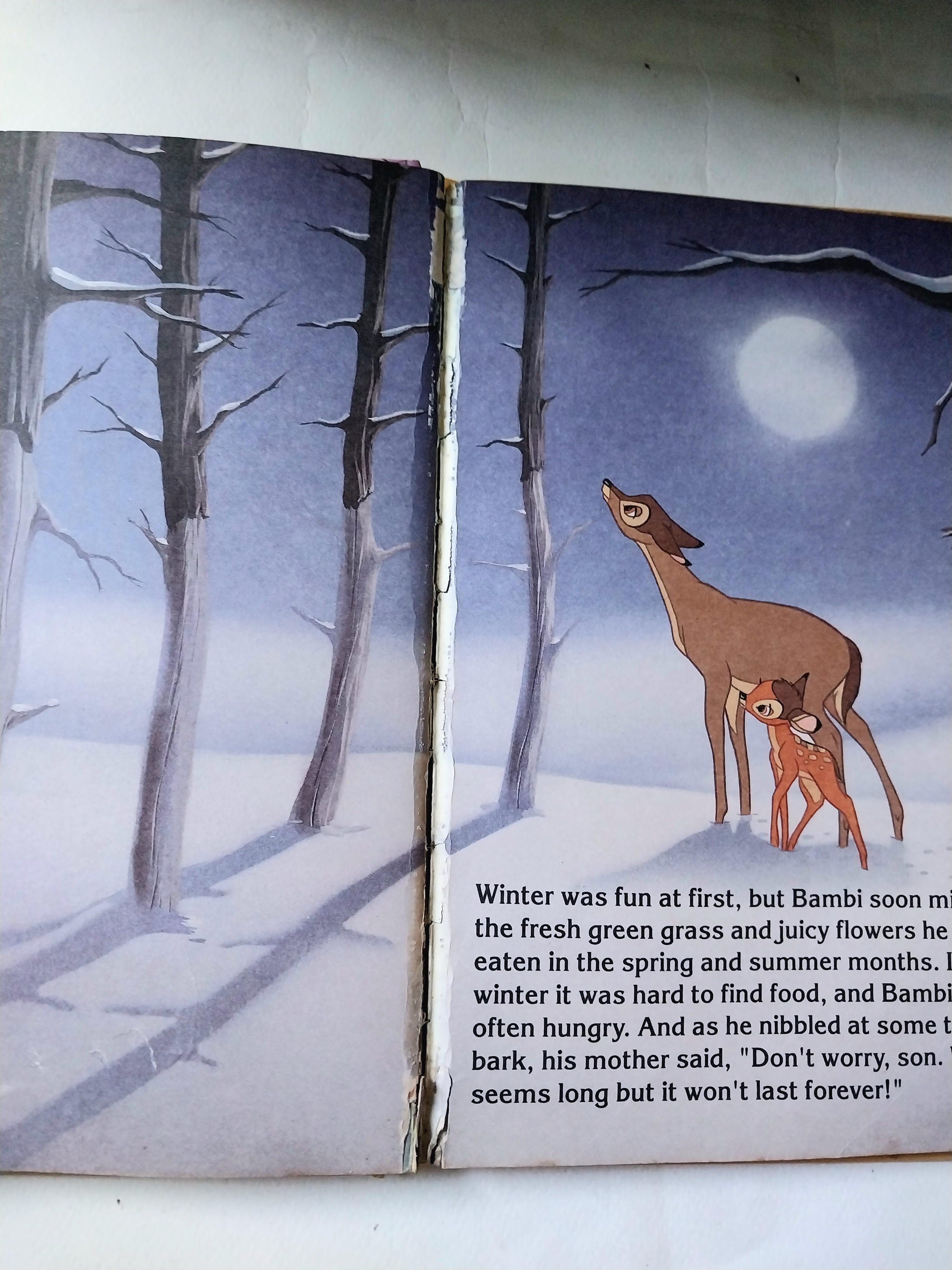 มีหลายภาพ*** มีตำหนิทั้งเล่ม โปรดดูทุกภาพ, หนังสือปกแข็งภาพสวยเรื่องราวน่ารัก** ภาษาอังกฤษ แบมบี้ Bambi จากดิสนีย์ Memorable Movie Stories