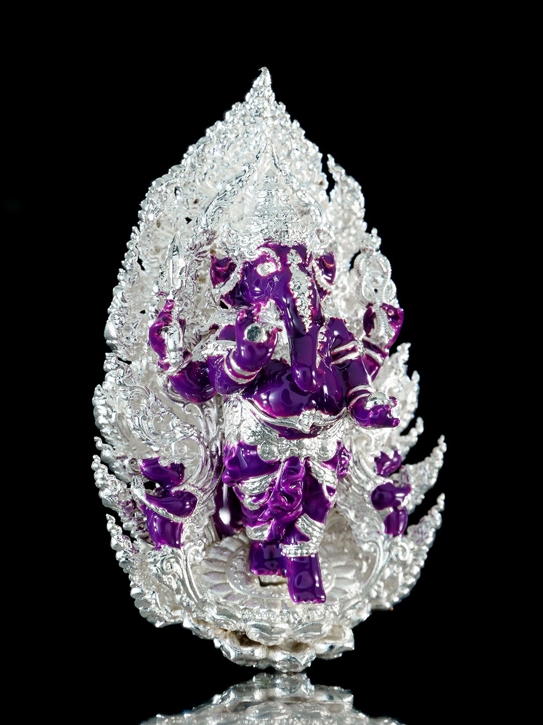 เหรียญพระพิฆเนศ รุ่น ปฐมสิทธิ รหัสพิเศษศูนย์จอง เนื้อบรอนซ์ชุบเงินลงยา