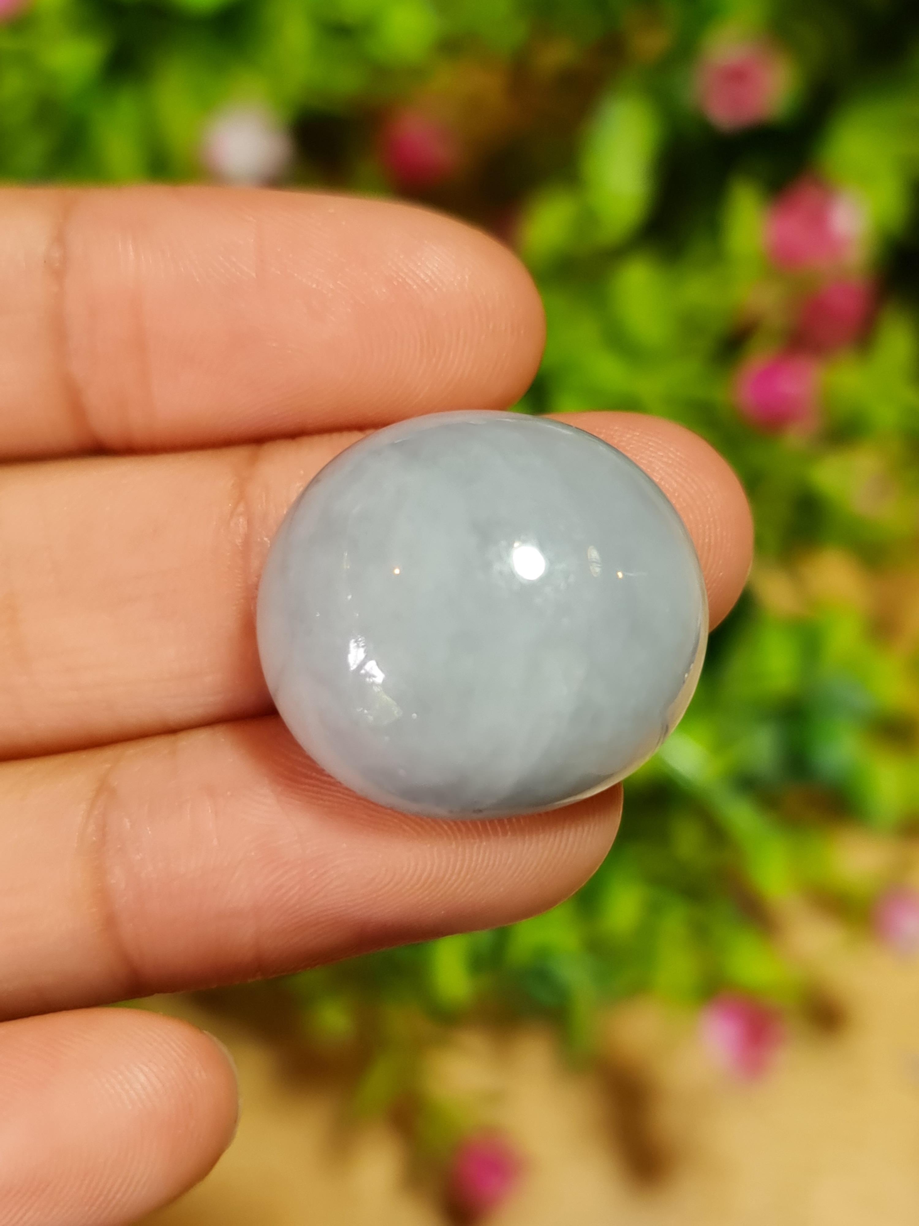 หยกพม่าเจียรนัย (Burmese jade ) 50.00 กะรัต หยกแท้ อัญมณีมงคลประจําวันเกิด เครื่องประดับหยก