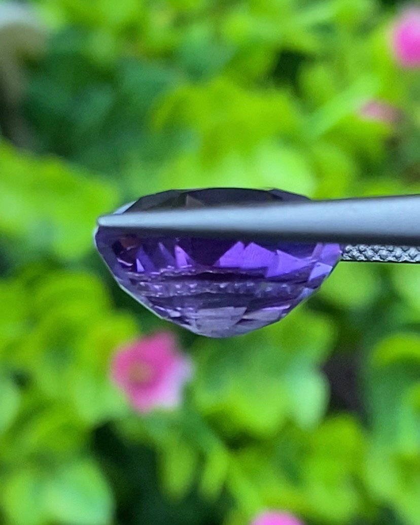 พลอย อเมทิส Amethyst 8.26 กะรัต (Cts.) พลอยแท้ อัญมณีมงคลประจําวันเกิด เครื่องประดับพลอย