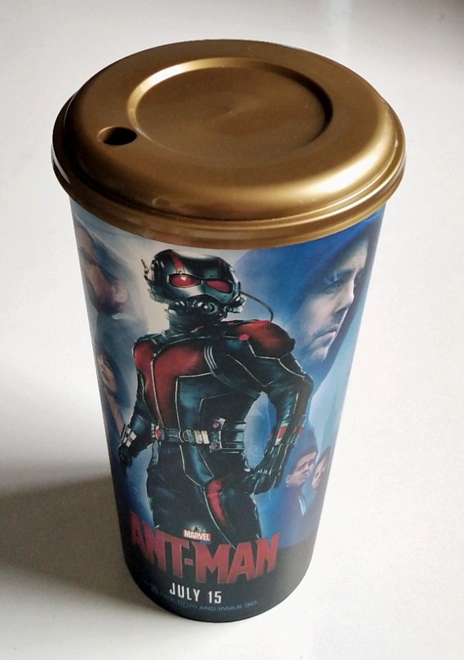 ของสะสม แก้วน้ำโรงหนัง แอ๊นท์แมน จากเมเจอร์ซีเนเพล็กซ์ ไม่มีท็อปเปอร์ Ant-Man, Wednesday 15 July
