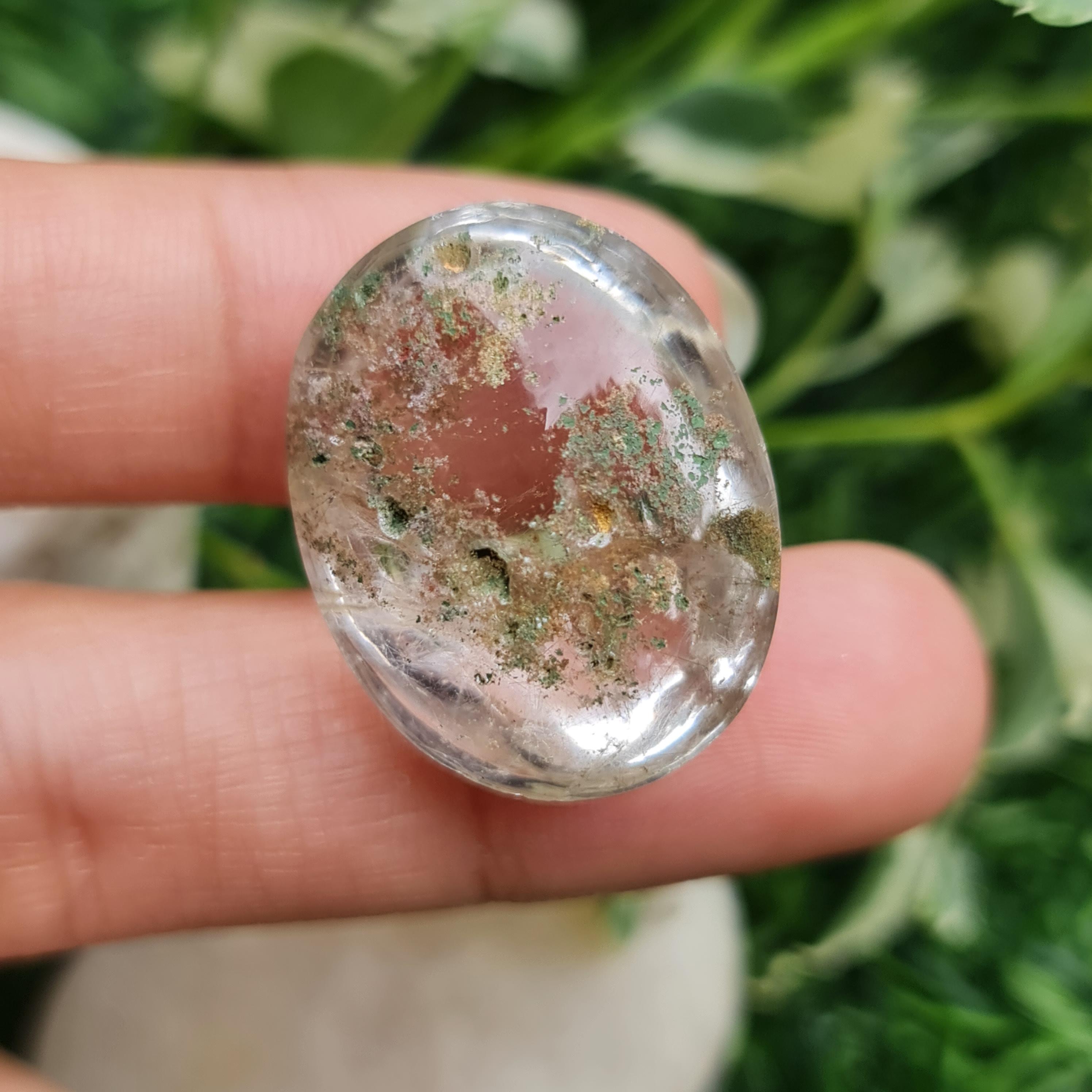 โป่งข่าม ควอตซ์ Rutilated Quartz 52.45 กะรัต Cts. พลอยแท้ อัญมณีมงคลประจําวันเกิด เครื่องประดับพลอย