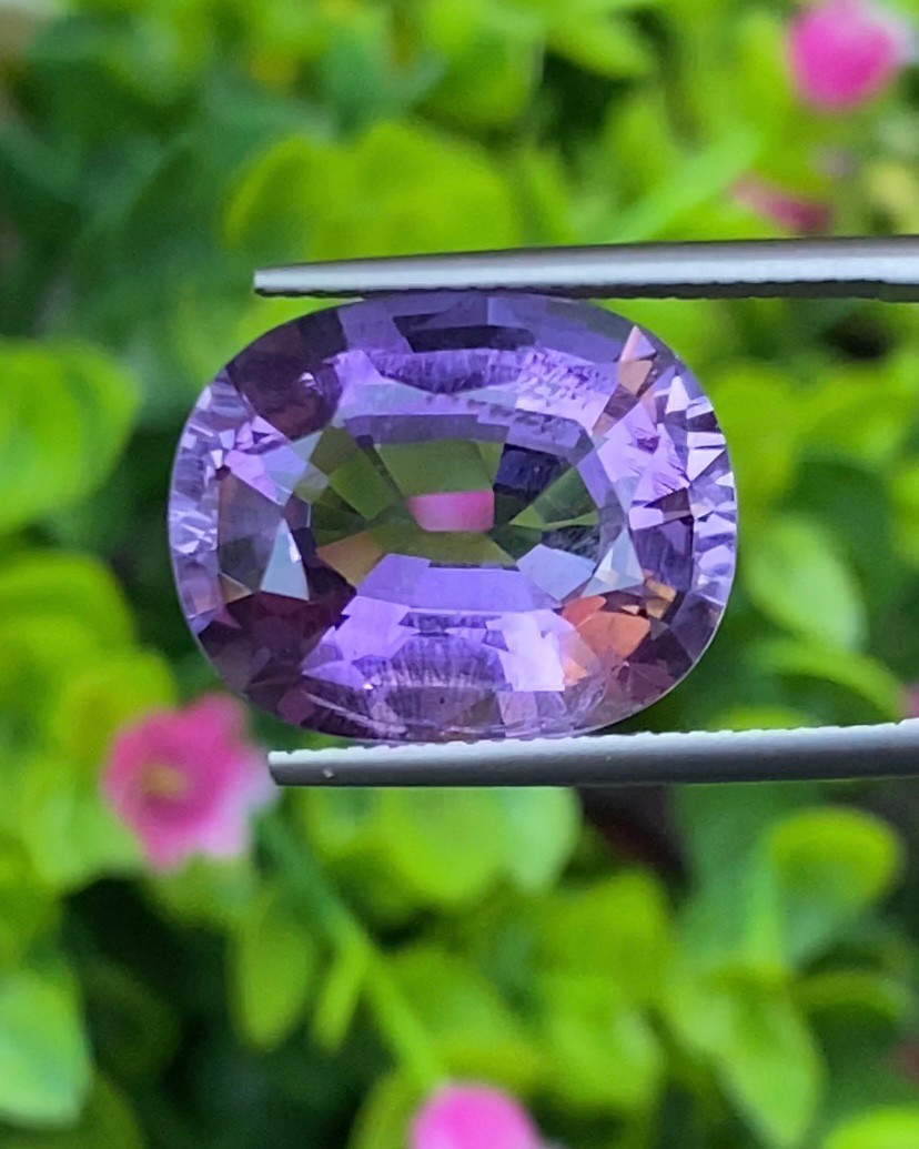 พลอย อเมทิส Amethyst 12.55 กะรัต (Cts.) พลอยแท้ อัญมณีมงคลประจําวันเกิด เครื่องประดับพลอย