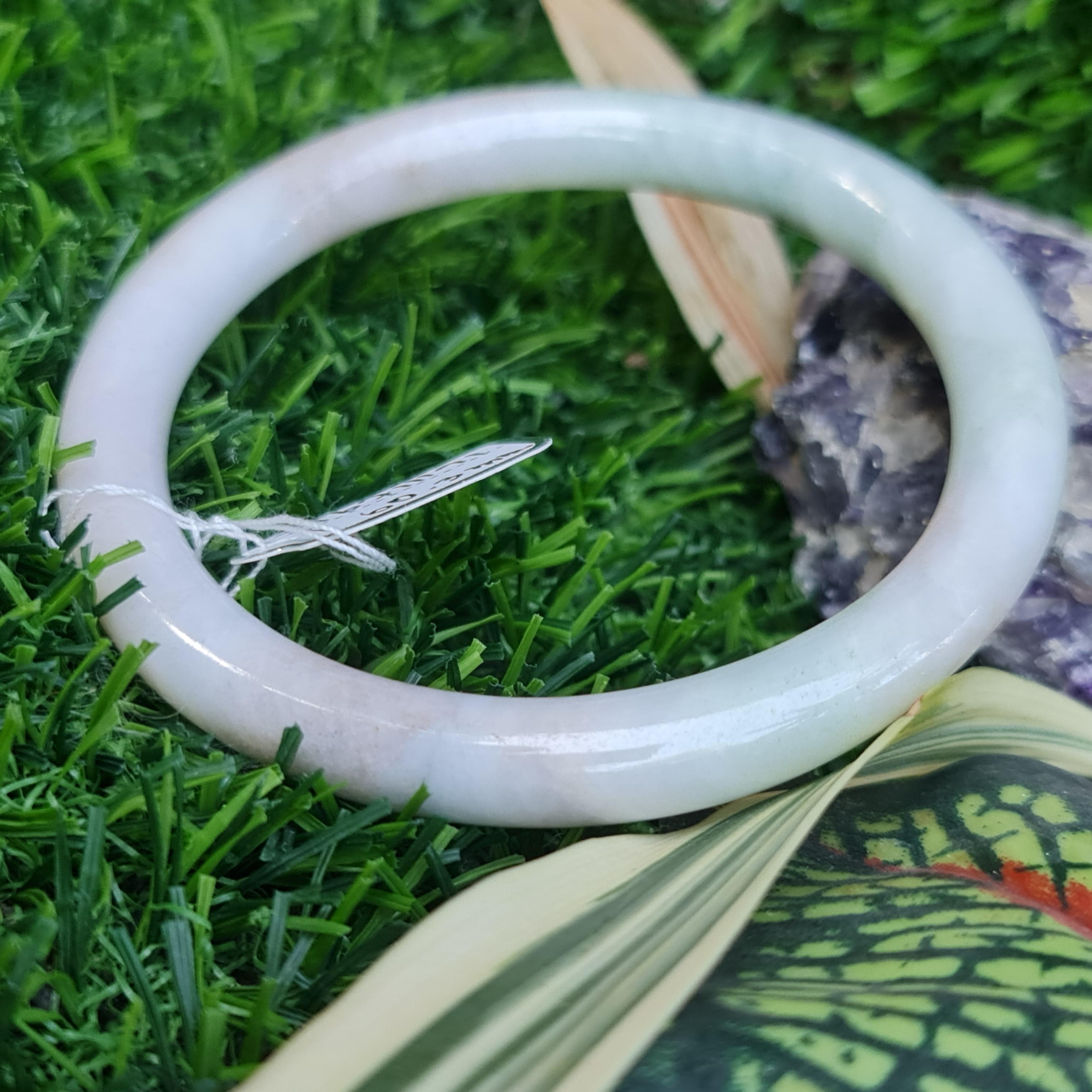 JB6711191 หยก พม่า แท้ Jade กำไลหยก 60.3 มม. (Jadeite bracelet) พม่า (Myanmar)