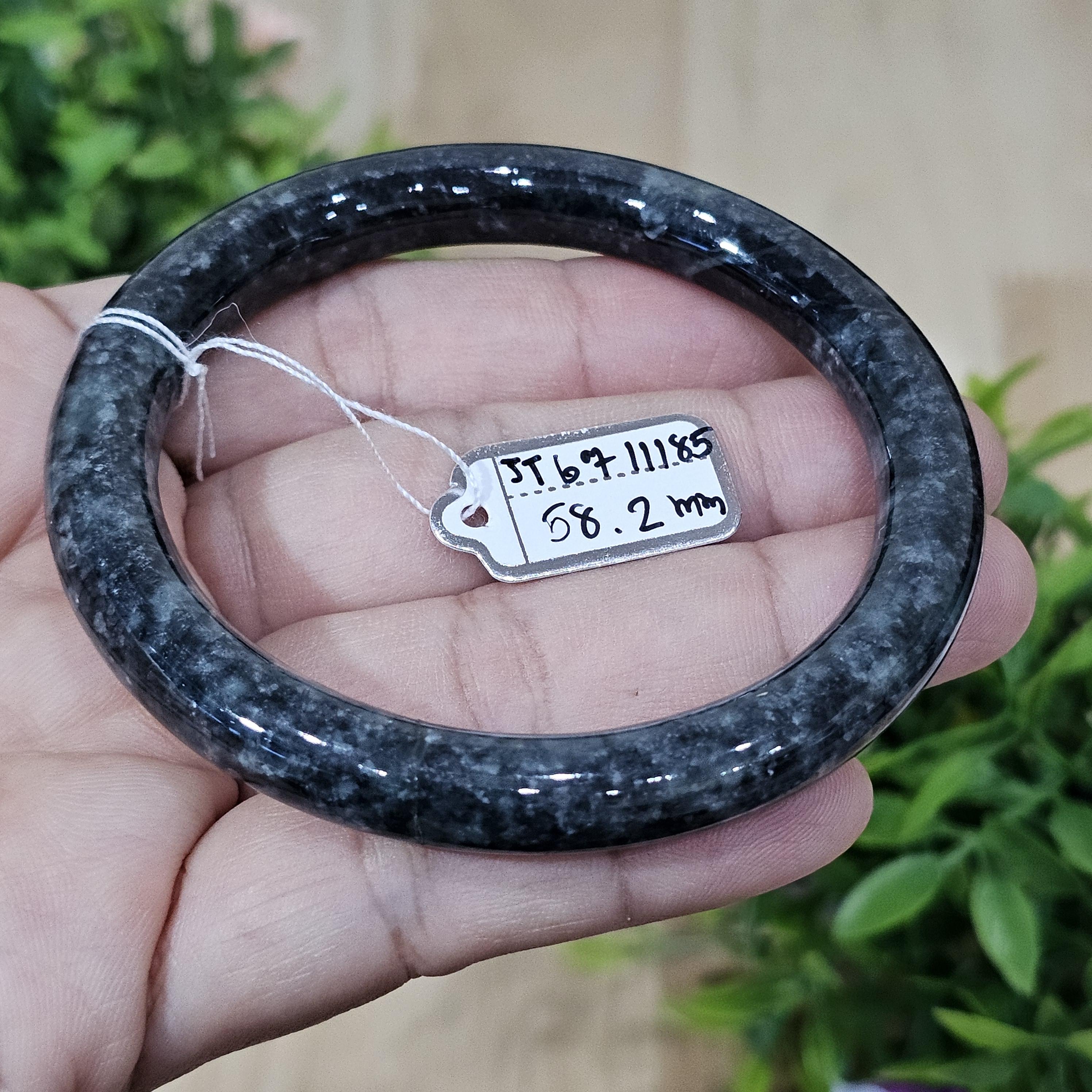 JB6711045 หยก พม่า แท้ Jade กำไลหยก (Jadeite bracelet) พม่า (Myanmar) 58.3 มม.