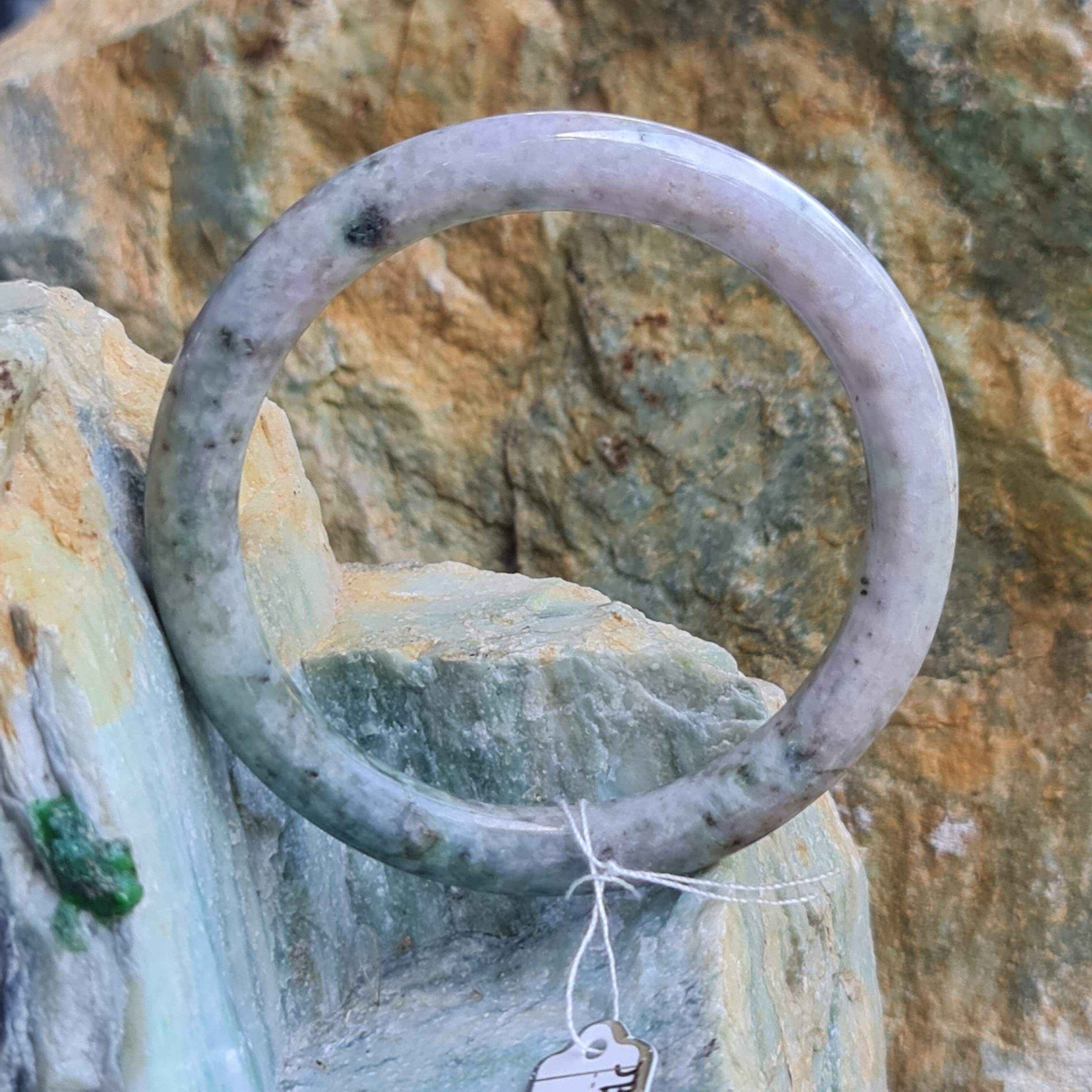 JB6711179 หยก พม่า แท้ Jade กำไลหยก 58.2 มม. (Jadeite bracelet) พม่า (Myanmar)