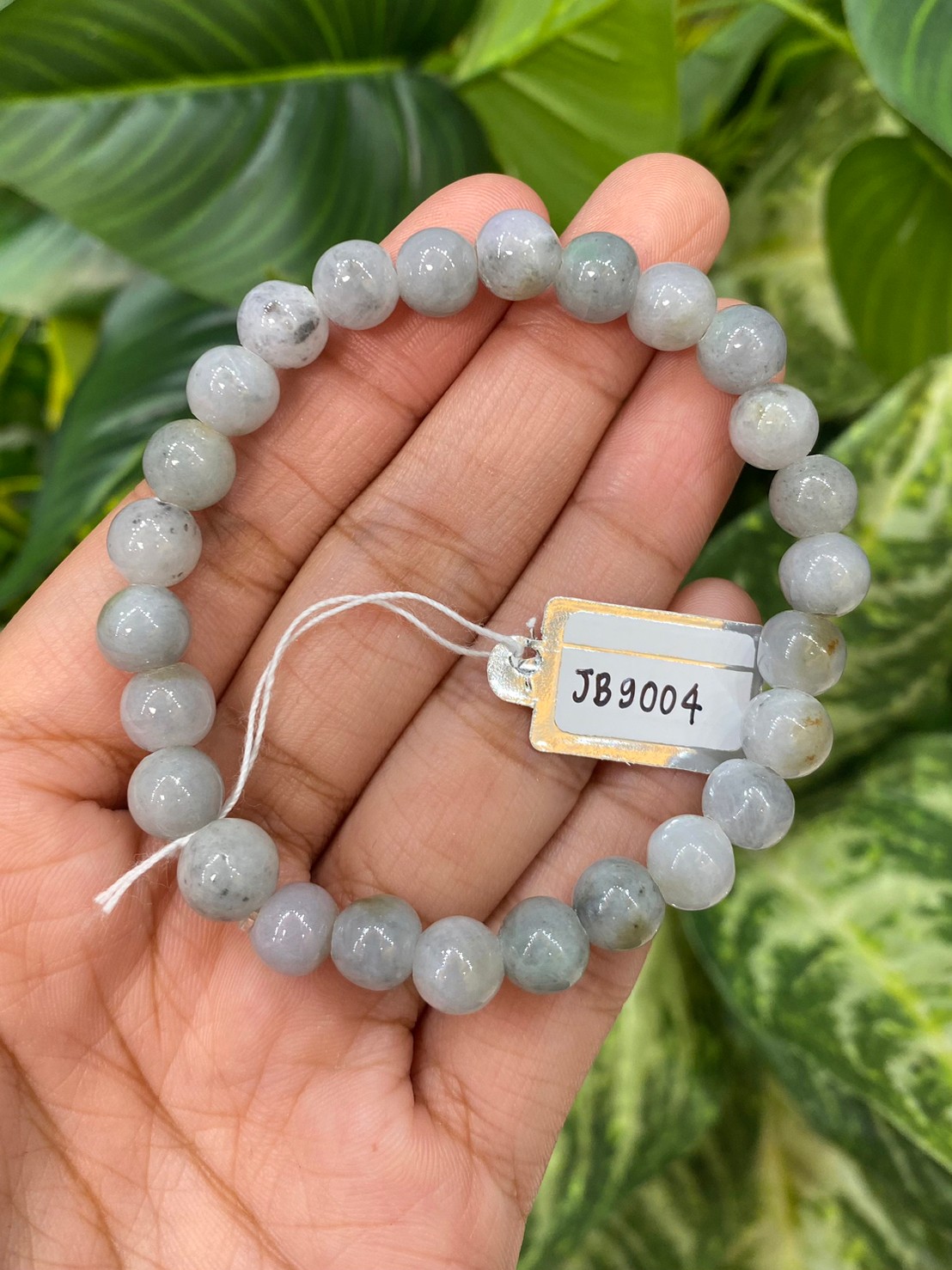 JB9004 หยก พม่า แท้ Jade กำไล ประคำหยก (Jadeite Beads Bracelet) พม่า (Myanmar)