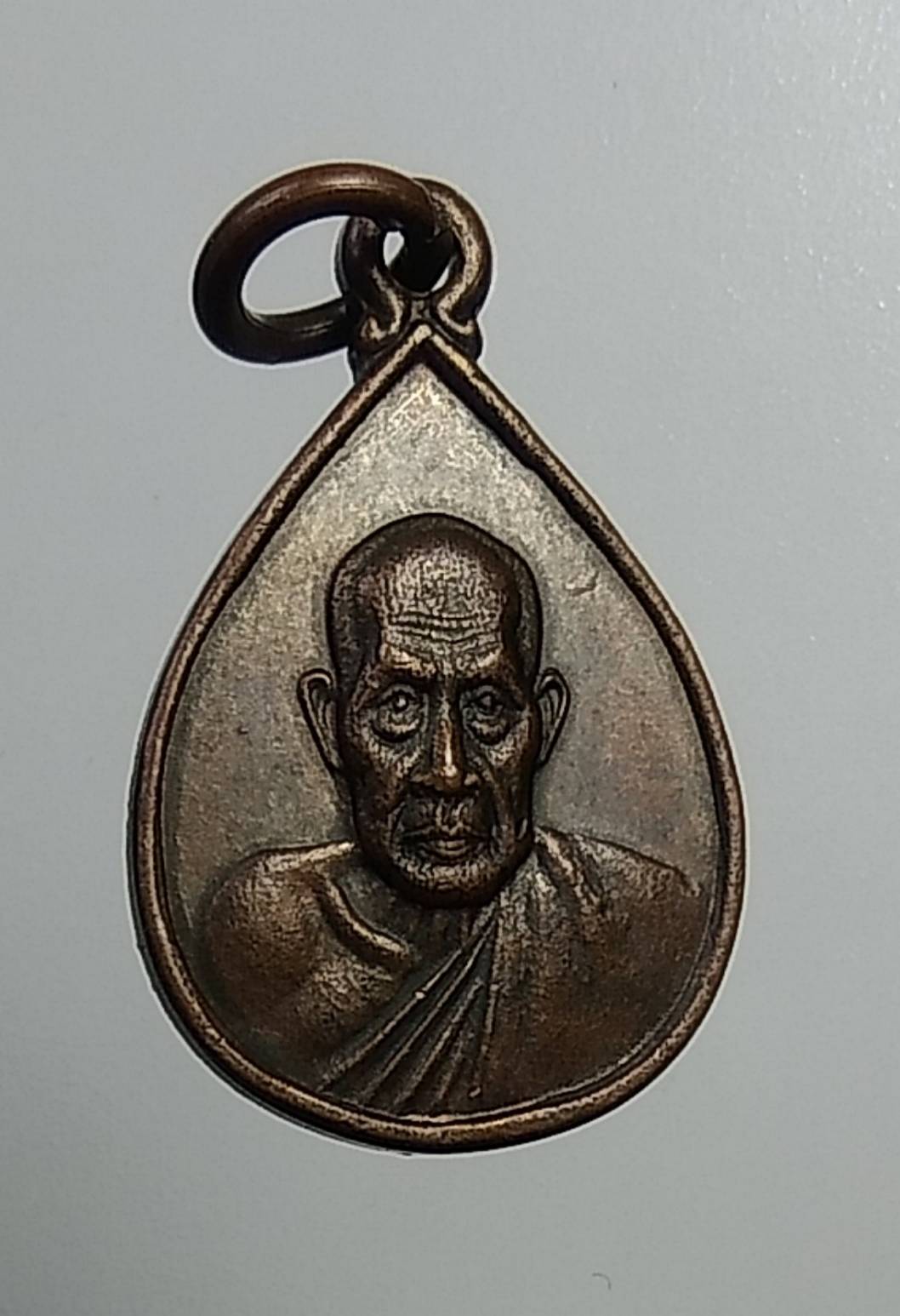 A864 เหรียญหยดน้ำ หลวงพ่อสงฆ์ วัดเจ้าฟ้าศาลาลอย จ.ชุมพร ปี2521 พิมพ์เล็ก