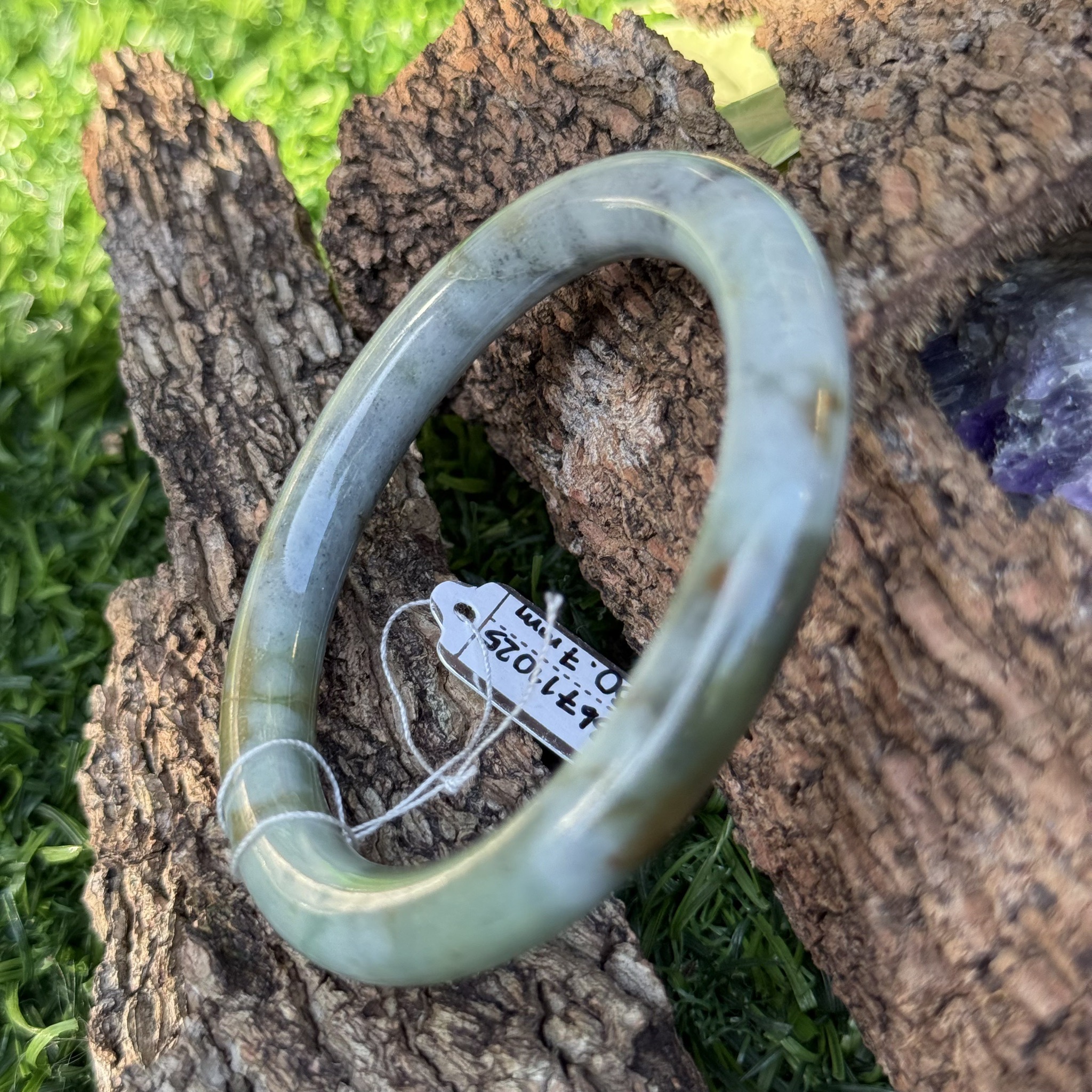 JB6711025 หยก พม่า แท้ Jade กำไลหยก 50.7 มม. (Jadeite bracelet) พม่า (Myanmar)