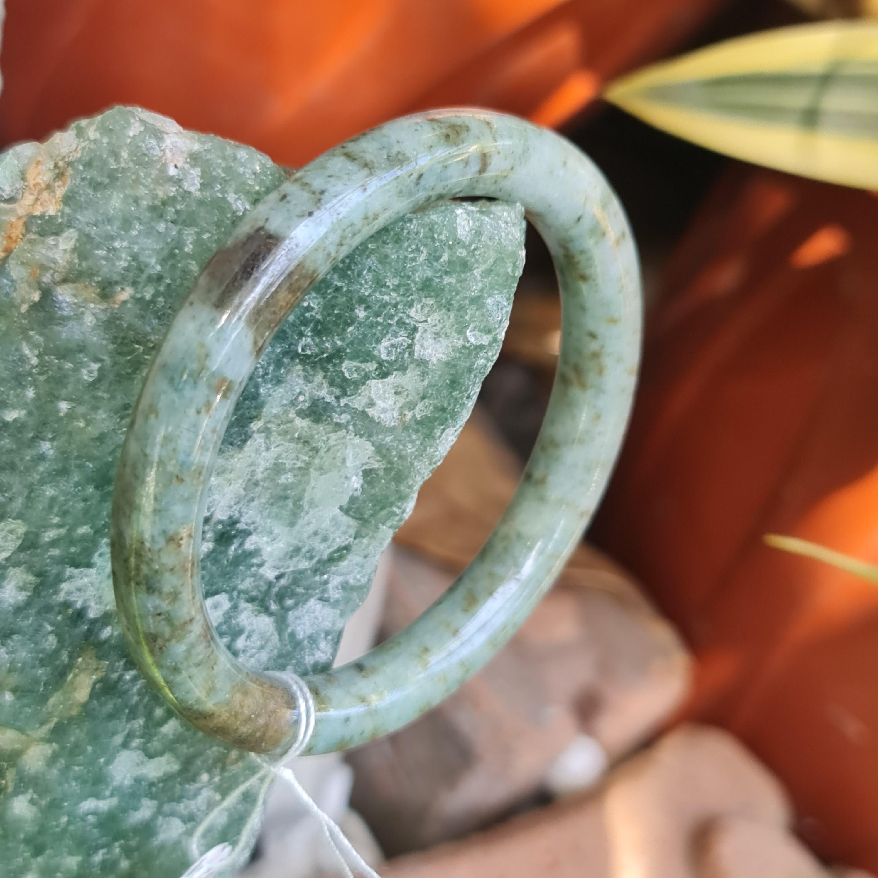 JB6711067 หยก พม่า แท้ Jade กำไลหยก (Jadeite bracelet) พม่า (Myanmar) 50.7 มม.