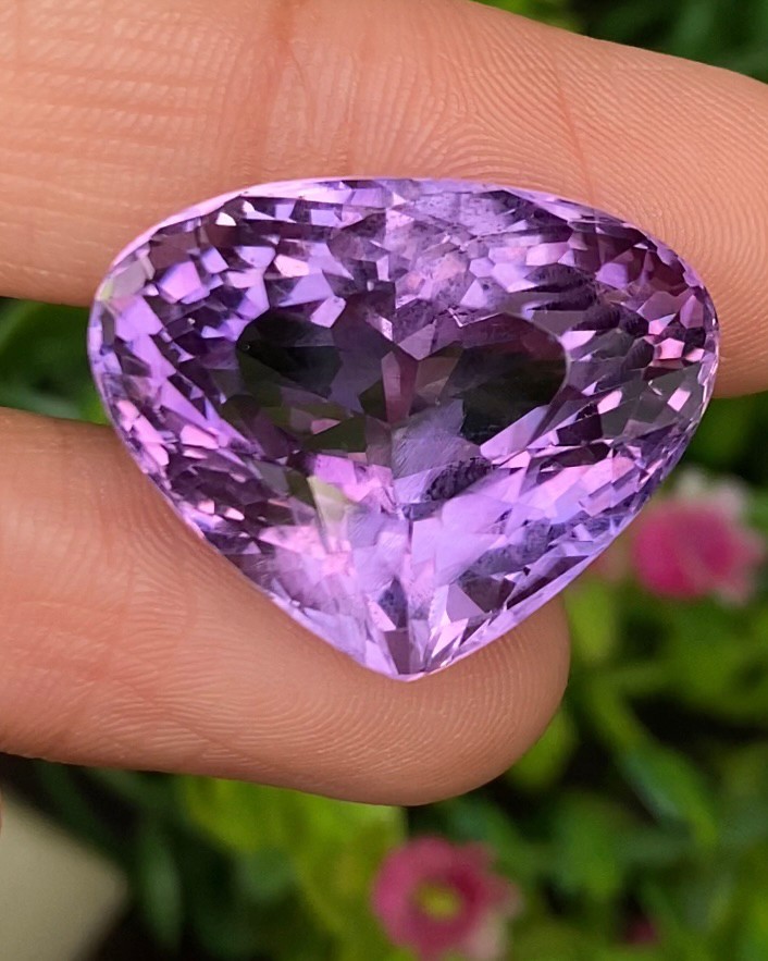 พลอย อเมทิส Amethyst 49.75 กะรัต (Cts.) พลอยแท้ อัญมณีมงคลประจําวันเกิด เครื่องประดับพลอย