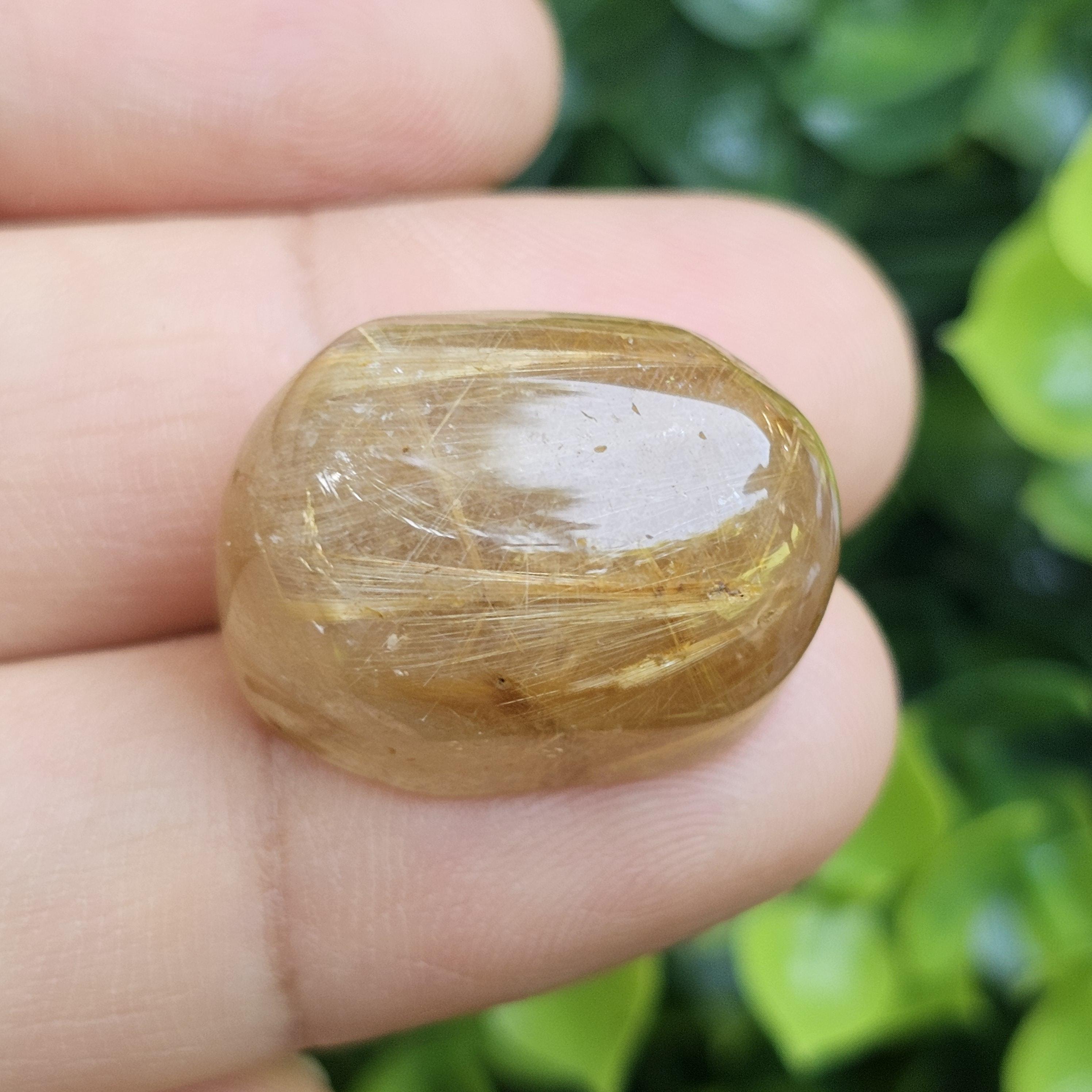 ไหมทอง ควอตซ์ Golden Rutilated Quartz 40.92 กะรัต Cts.พลอยแท้ อัญมณีมงคลประจําวันเกิด เครื่องประดับพลอย
