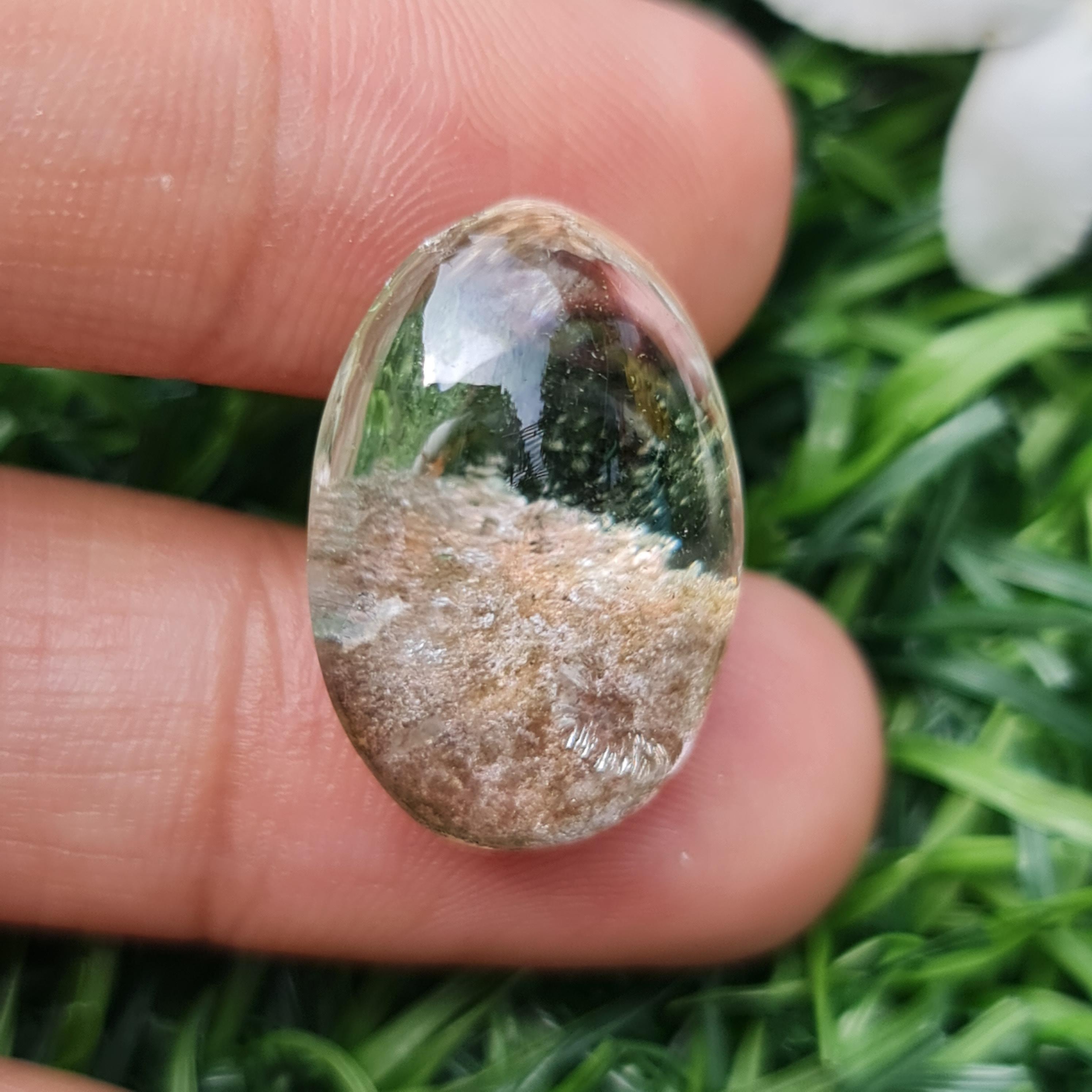 โป่งข่าม ควอตซ์ Rutilated Quartz 22.32 กะรัต Cts. พลอยแท้ อัญมณีมงคลประจําวันเกิด เครื่องประดับพลอย