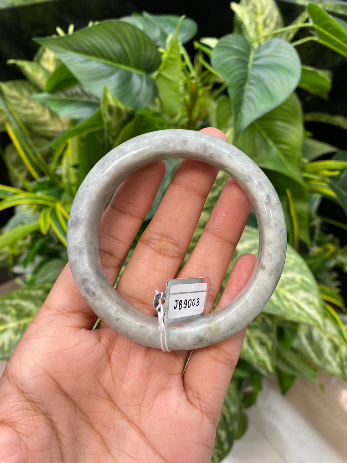 JB9003 หยก พม่า แท้ Jade กำไลหยก 54.5 มม. (Jadeite bracelet) พม่า (Myanmar)