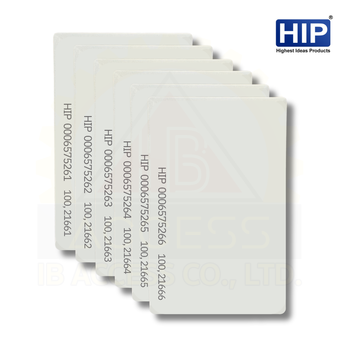 บัตรคีย์การ์ด Proximity Card แบบบาง 0.8 mm. ID 125KHz. ยี่ห้อ HIP (เรียงเลข)