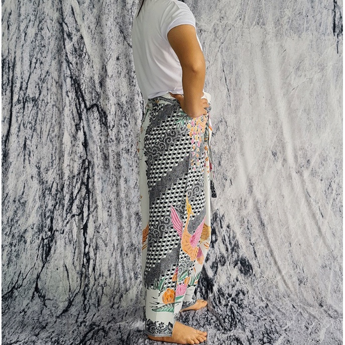 STAMPCOTTON กางเกงขายาว ผ้าปาเต๊ะ กางเกงเล กางเกงใส่สบาย