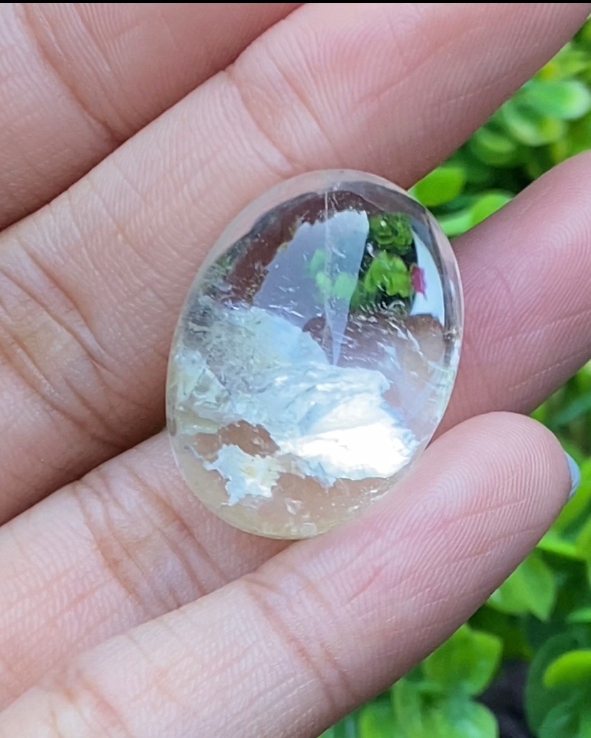 โป่งข่าม ควอตซ์ Rutilated Quartz 54.43 กะรัต Cts. พลอยแท้ อัญมณีมงคลประจําวันเกิด เครื่องประดับพลอย