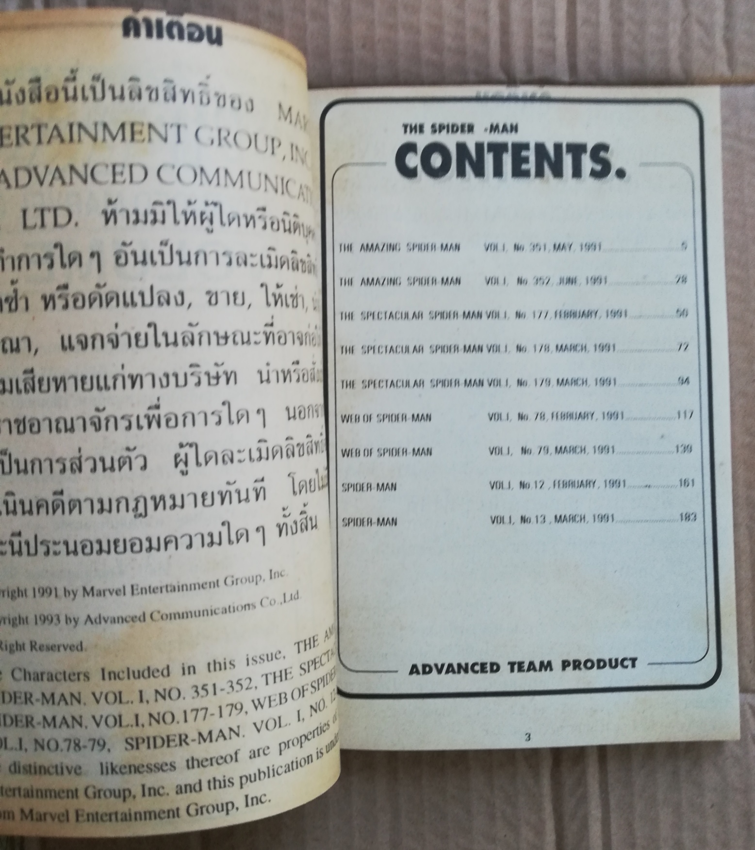 หนังสือการ์ตูนเก่า หนังสือการ์ตูน ไอ้แมงมุม เดอะ อเมซซิ่งสไปเดอร์แมน เล่ม11, The Amazing Spider-Manหนังสือใหม่ เก่าเก็บ