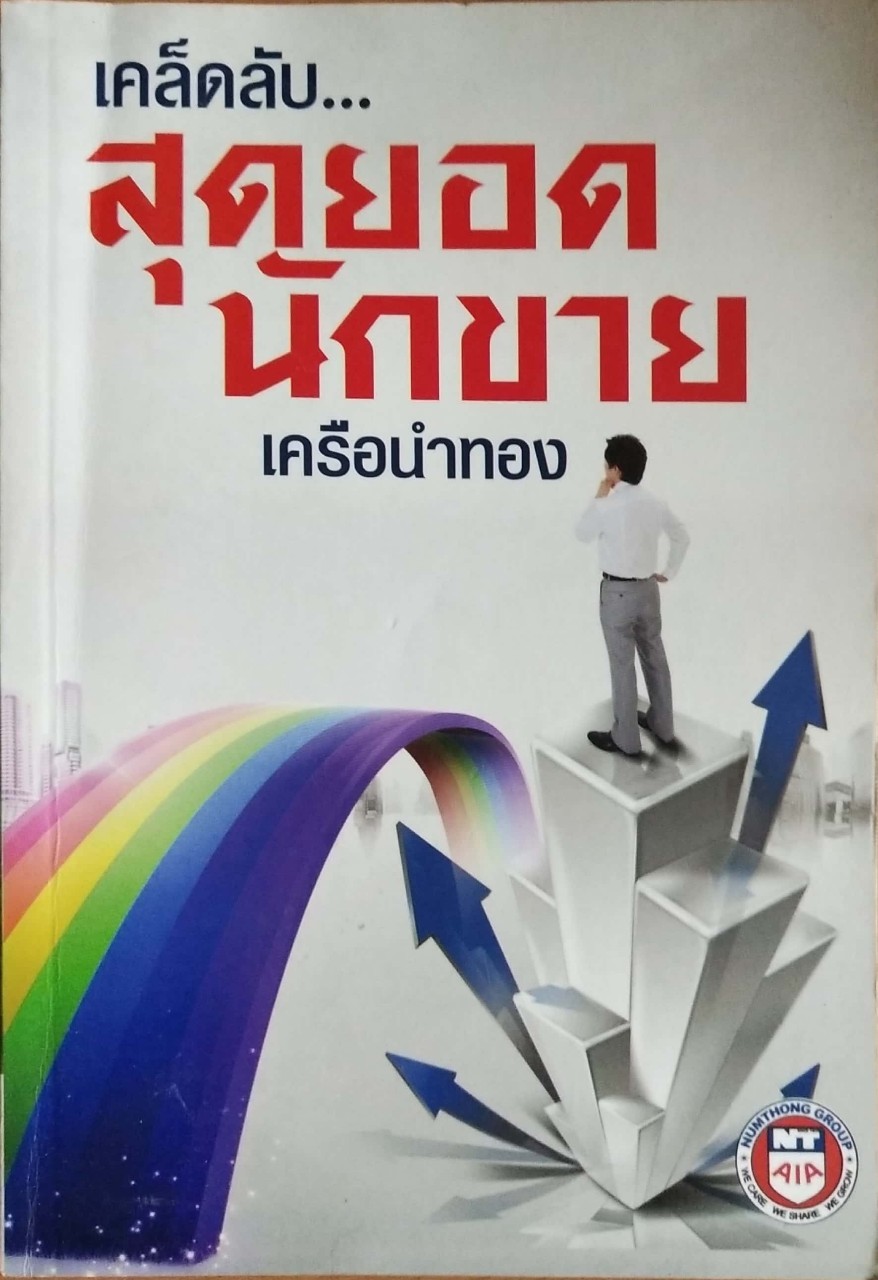 หนังสือการขาย **มีตำหนิตามภาพ"เคล็ดลับ สุดยอดนักขาย " โดย เครือนำทอง เอไอเอ สิ่งที่ต้องทำ 10 ประการในงานขาย -ต้องขายตัวเองให้ได้เสียก่อน -หากไม่รู้ว่าจะพูดอย่างไรให้ถูกใจลูกค้า เช่นเรื่องศาสนา การเมือง ให้พูดเป็นกลางๆ -นักขายต้องเป็นผู้รอบรู้ -พ