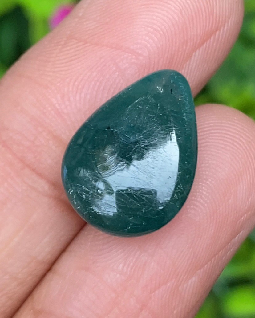 พลอย แกรนดิเดียร์ไรท์ Grandidierite 8.74 กะรัต (Cts.) พร้อมใบเซอร์ พลอยแท้ อัญมณีมงคลประจําวันเกิด เครื่องประดับพลอย