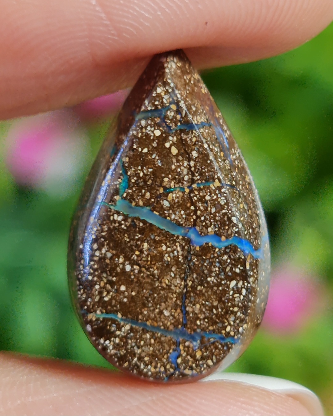 พลอย โบลเดอร์ โอปอล ออสเตรเลีย Australian Boulder Opal 10.30 กะรัต (Cts.) พลอยแท้ อัญมณีมงคลประจําวันเกิด เครื่องประดับพลอย