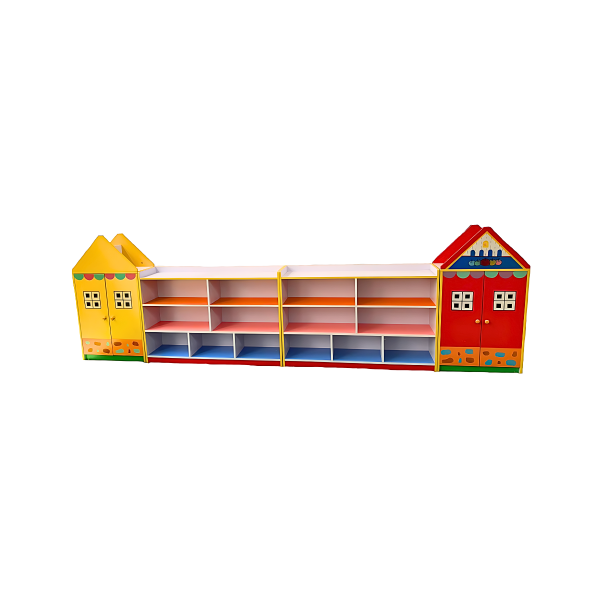 ชั้นวางของไม้ ชั้นวางของบ้านไม้ Shelf and Storage for Kids Woodhouse Bookshelf