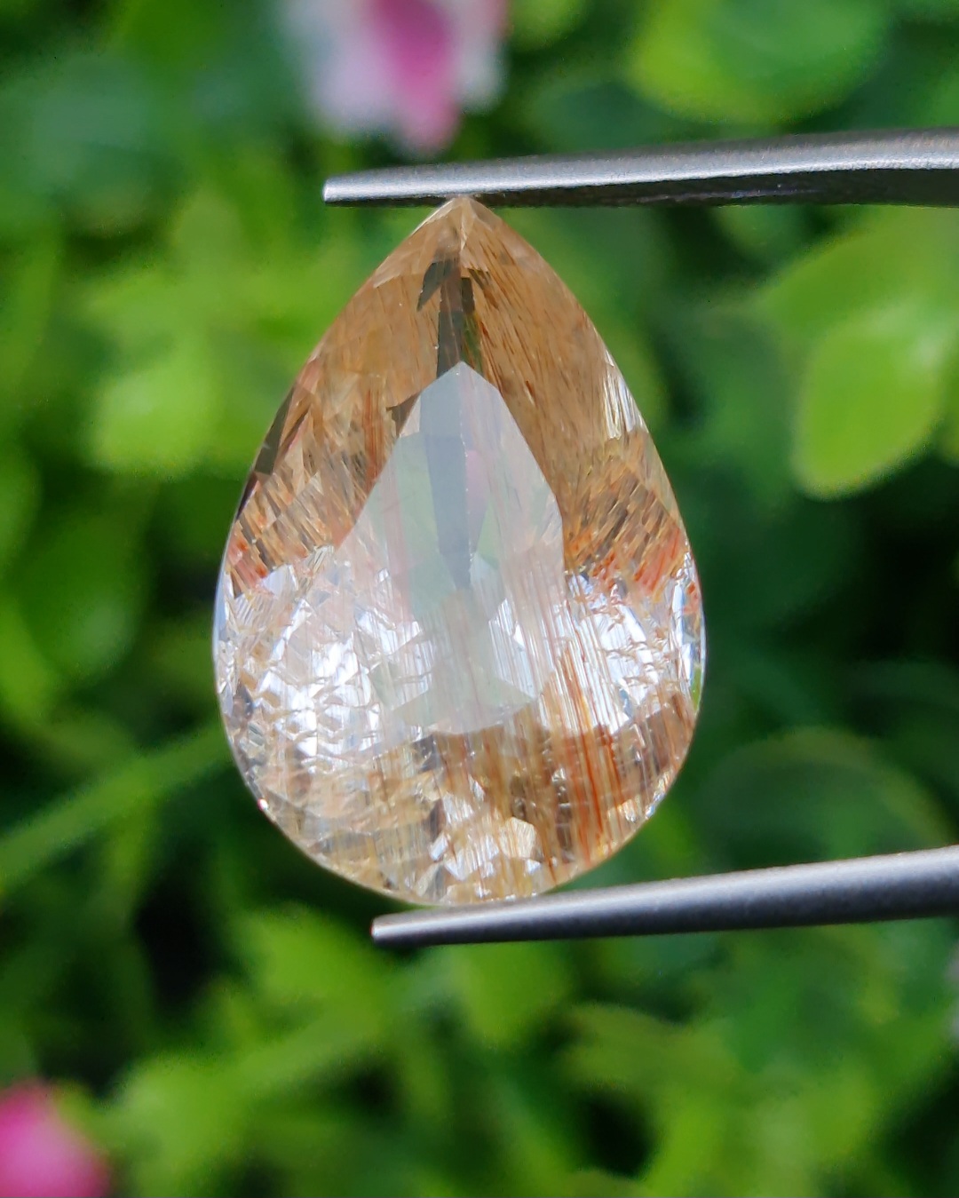 ไหมทอง โทแพซ Golden Rutilated Topaz 5.58 กะรัต Cts.พลอยแท้ อัญมณีมงคลประจําวันเกิด เครื่องประดับพลอย
