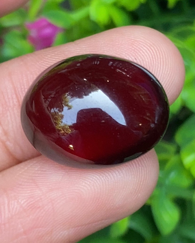 พลอย เฮลโซไนท์ การ์เน็ท Hessonite Garnet 31.96 กะรัต (Cts.) ดิบ Unheated พลอยแท้อัญมณีมงคล ประจําวันเกิด เครื่องประดับพลอย